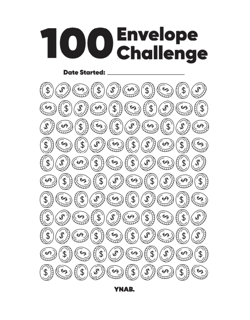 100 Envelope Challenge with Free Printable YNAB 100 Envelope Challenge with Free Printable YNAB