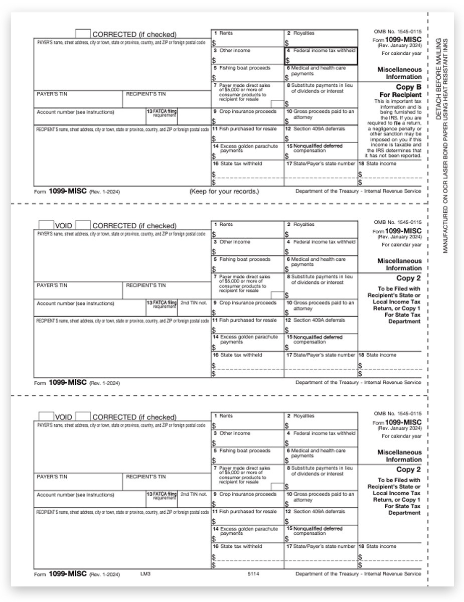 Free Blank Printable 1099-Misc Form Free Blank Printable 1099-Misc Form