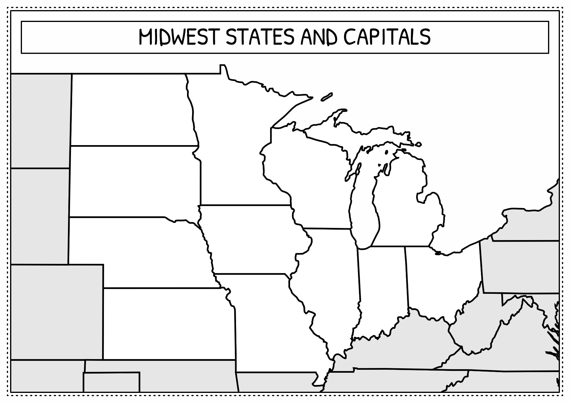 11 Midwest Region States And Capitals Worksheets Free PDF At Worksheeto