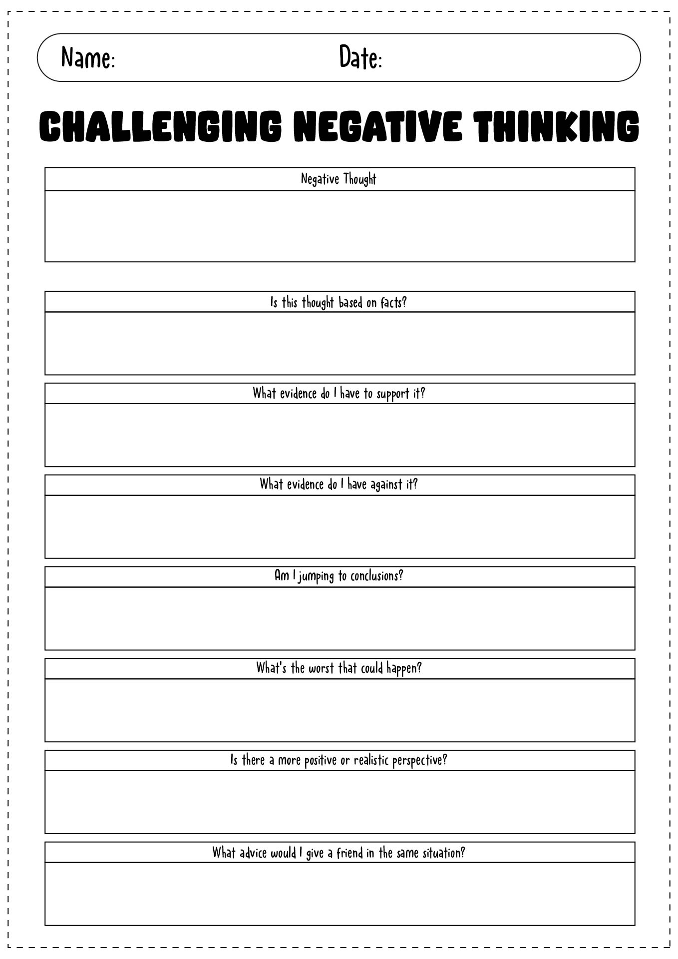12 Cognitive Distortions Worksheets For Therapy Free PDF At Worksheeto