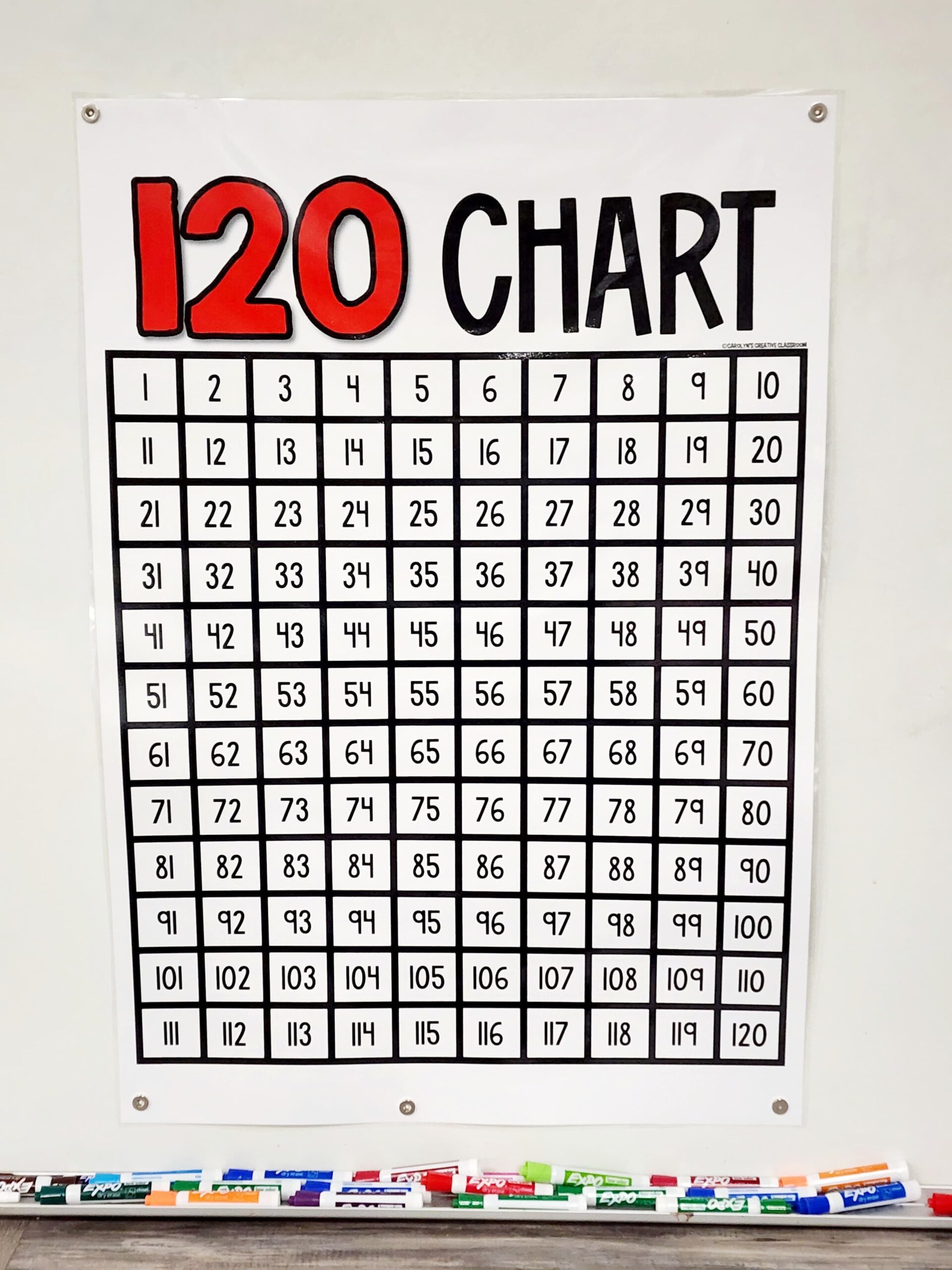 Free Blank 120 Chart Printable