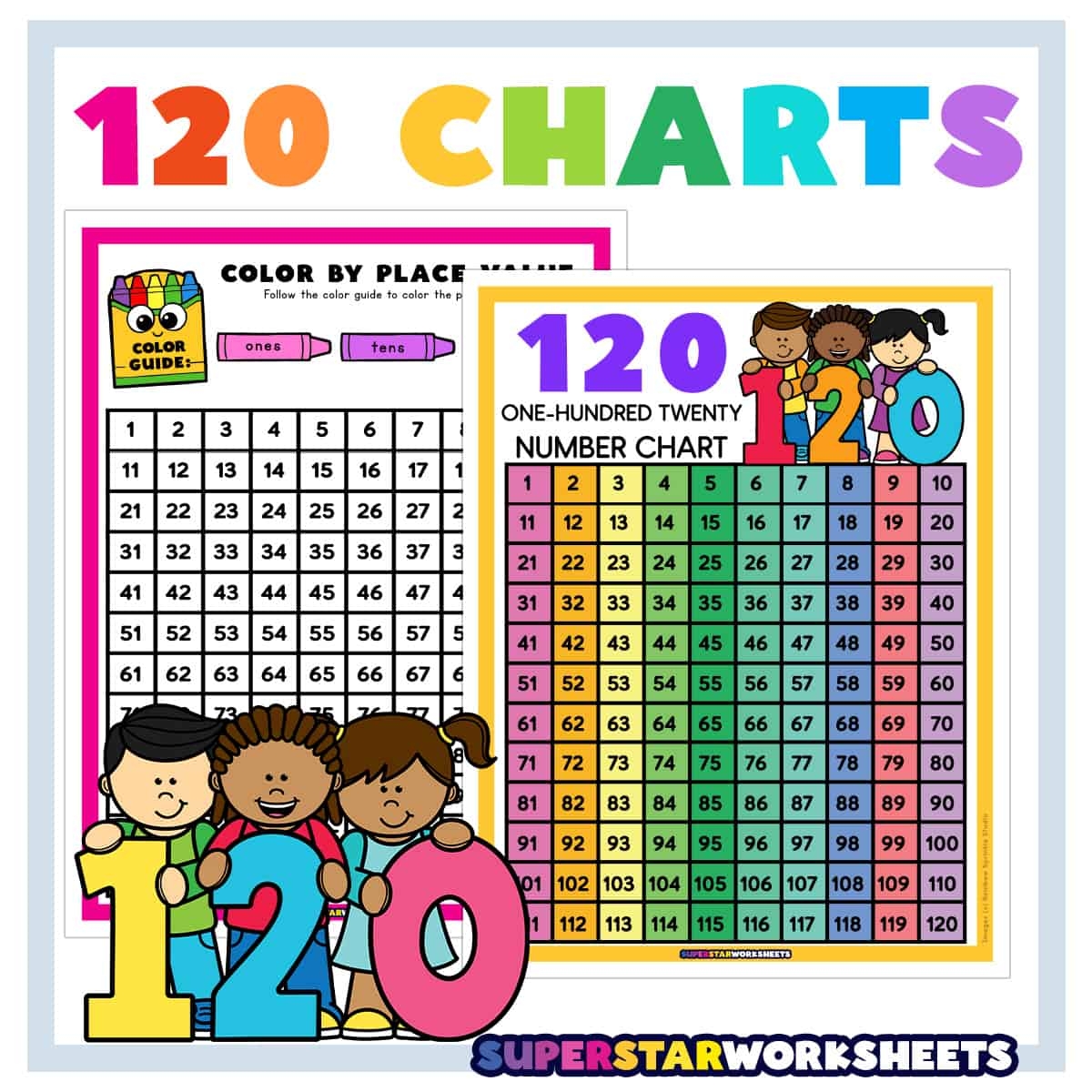 120 Chart Superstar Worksheets