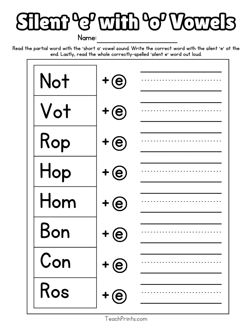 Free Printable Worksheet With Silent Letters