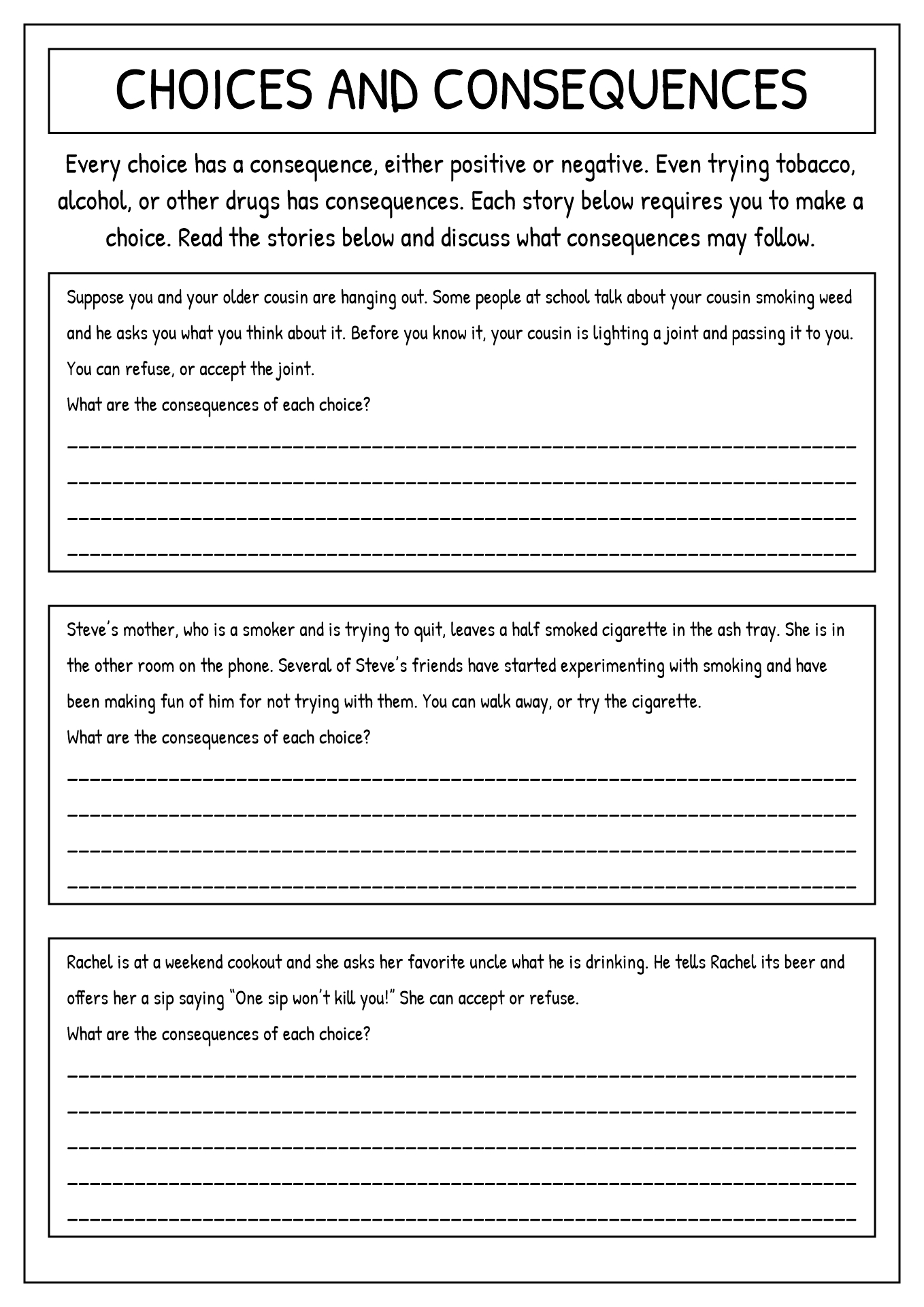 14 Drug Free Worksheets Activities Free PDF At Worksheeto 14 Drug Free Worksheets Activities Free PDF At Worksheeto