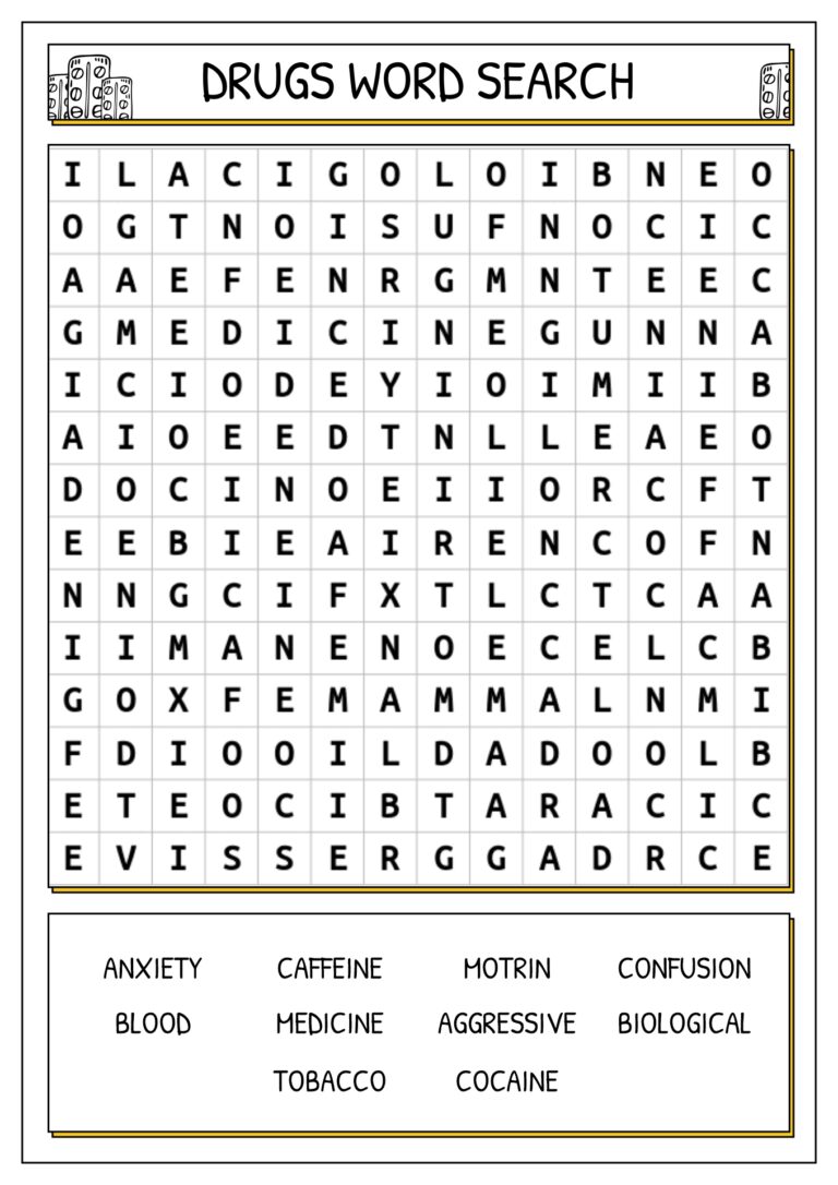 14 Drug Free Worksheets Activities Free PDF At Worksheeto 