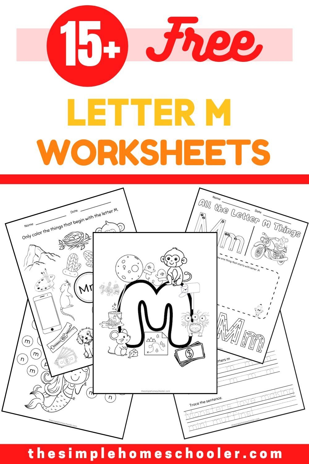 15 Letter M Worksheets Free U0026 Easy Print The Simple Homeschooler 15 Letter M Worksheets Free U0026 Easy Print The Simple Homeschooler
