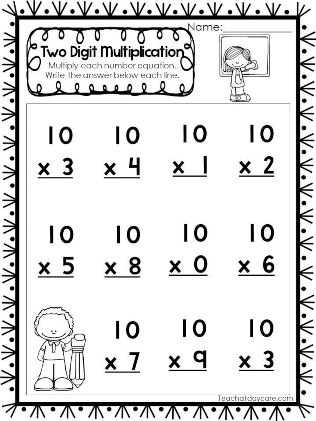 15 Printable Two Digit Multiplication Worksheets Numbers 10 20 2nd 4th Grade Math Etsy 15 Printable Two Digit Multiplication Worksheets Numbers 10 20 2nd 4th Grade Math Etsy