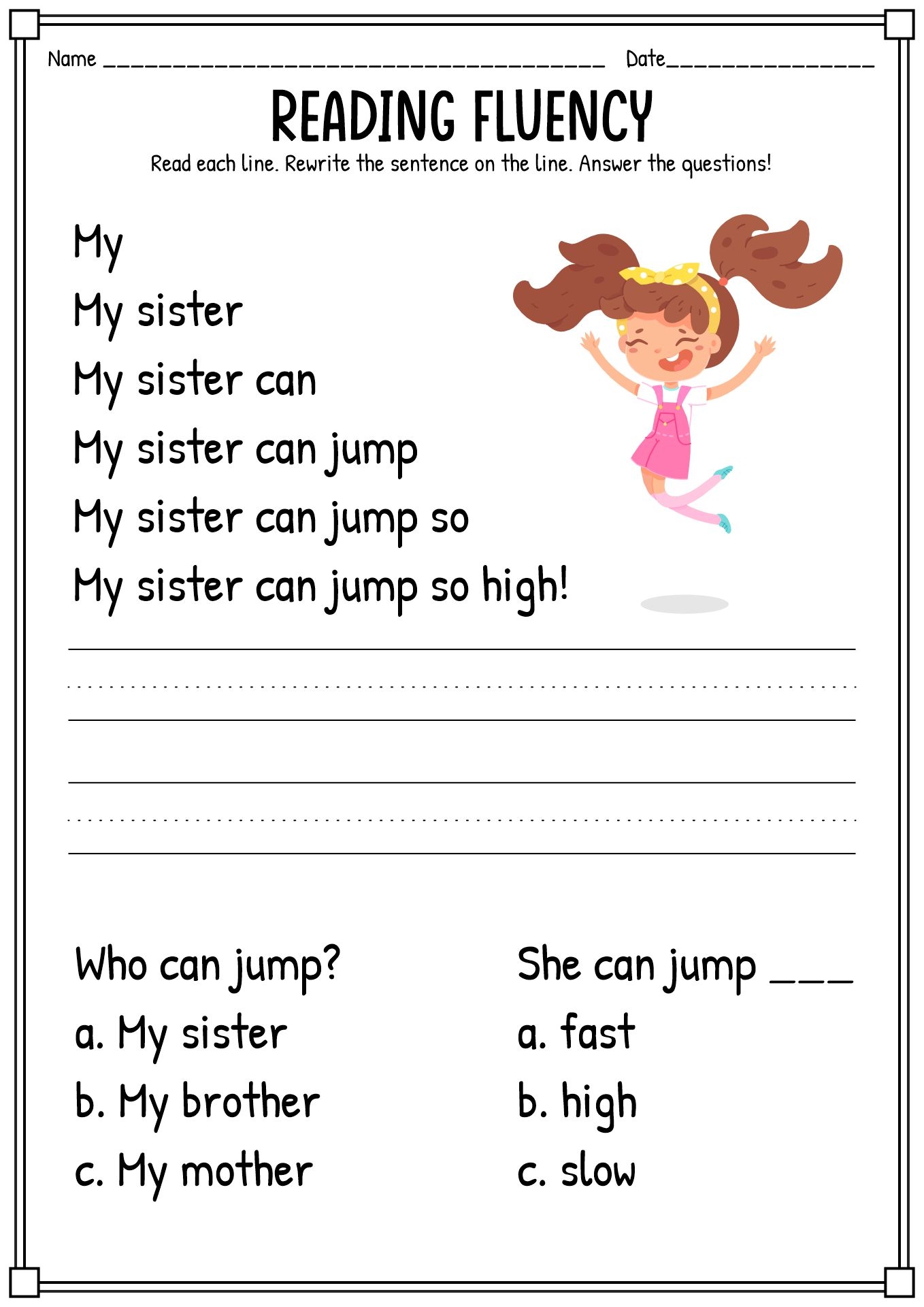17 Reading Fluency 2nd Grade Worksheets Free PDF At Worksheeto