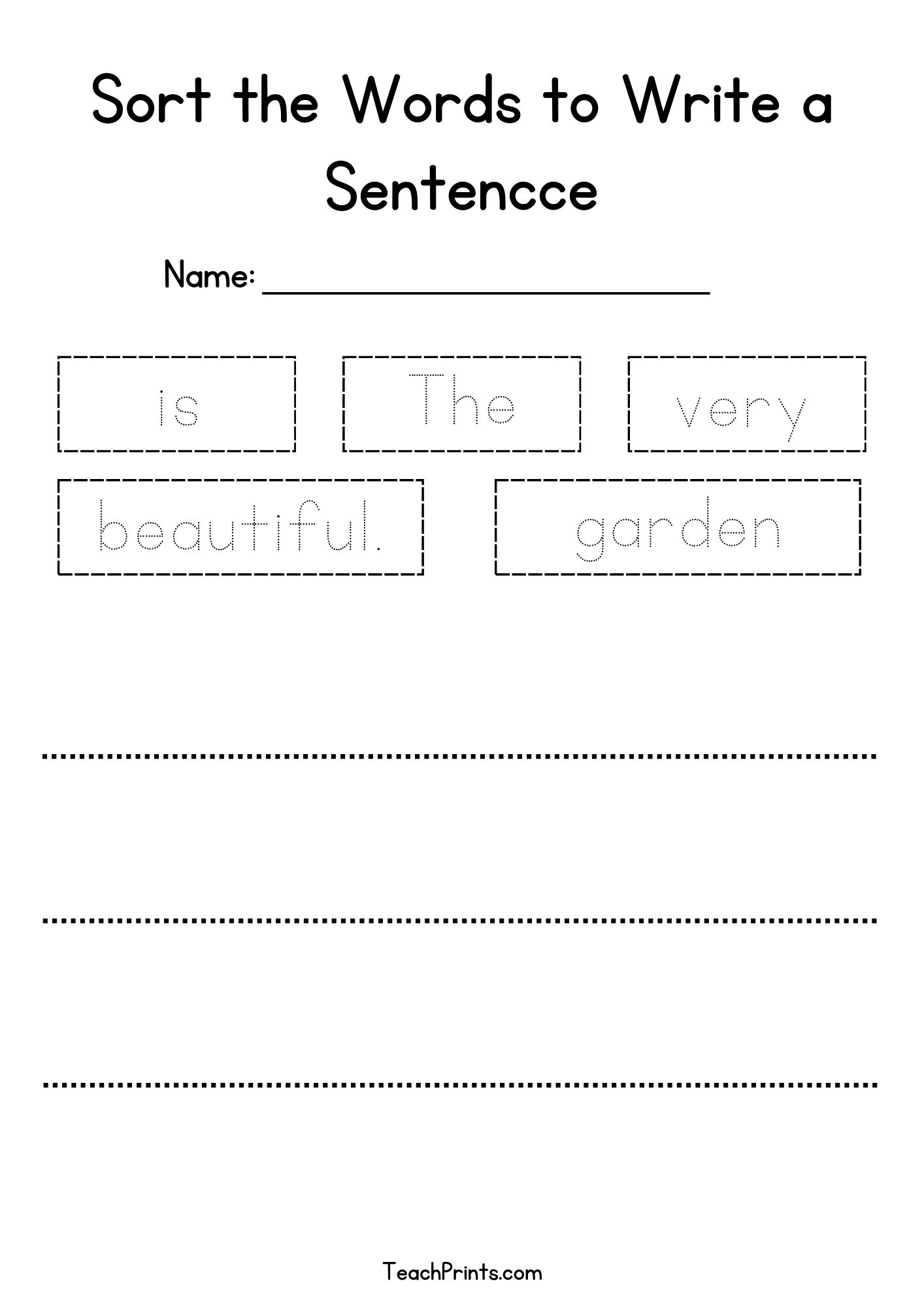 17 Sentence Practice Worksheets Free To Print Teach Prints