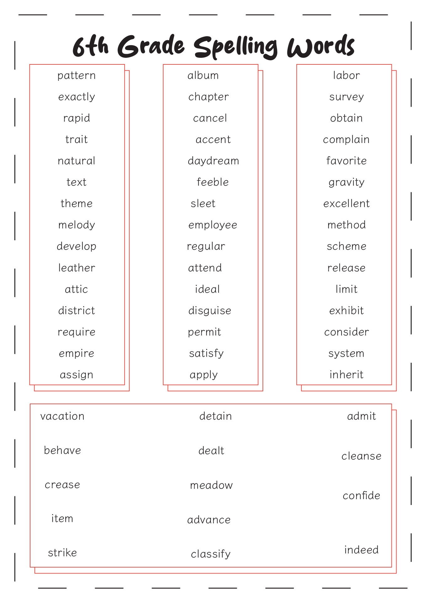 17 Sixth Grade Spelling Words Worksheets Free PDF At Worksheeto 17 Sixth Grade Spelling Words Worksheets Free PDF At Worksheeto