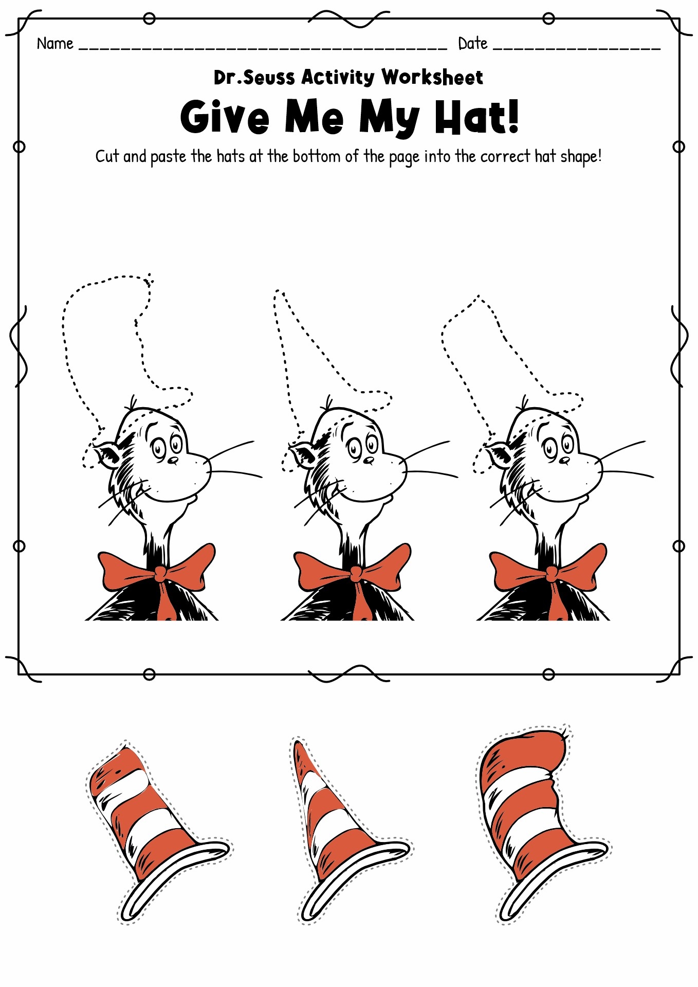 18 Dr Seuss Worksheets For Preschool Free PDF At Worksheeto