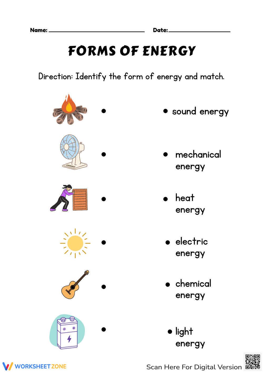 20 Free Printable Forms Of Energy Worksheet Collection Worksheets Library