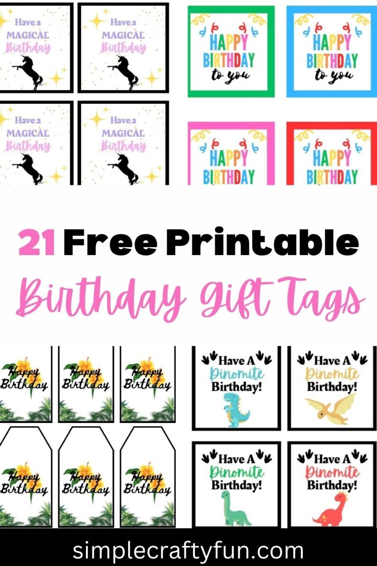 21 Free Printable Happy Birthday Gift Tags And Templates 