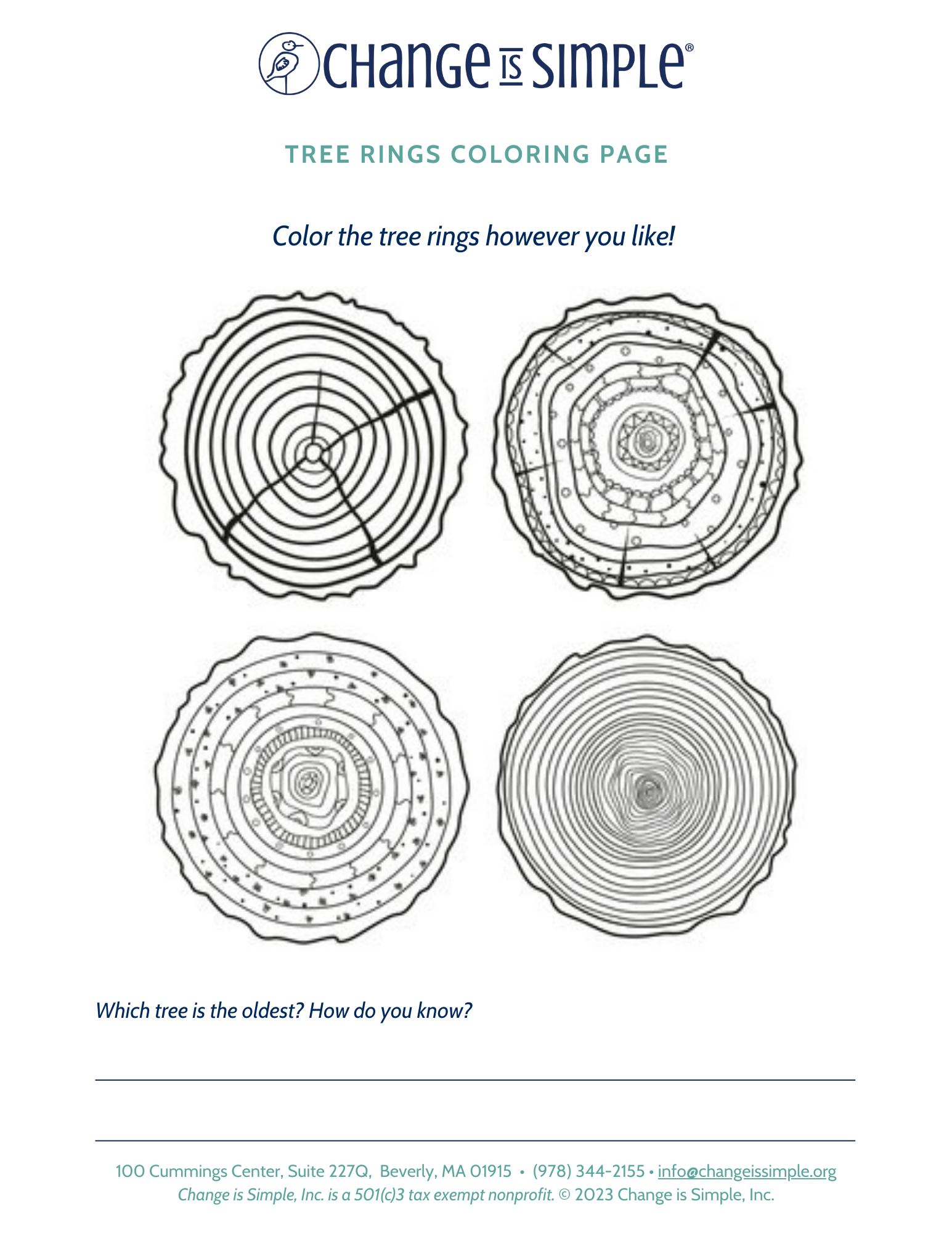 Free Printable Tree Rings Worksheet
