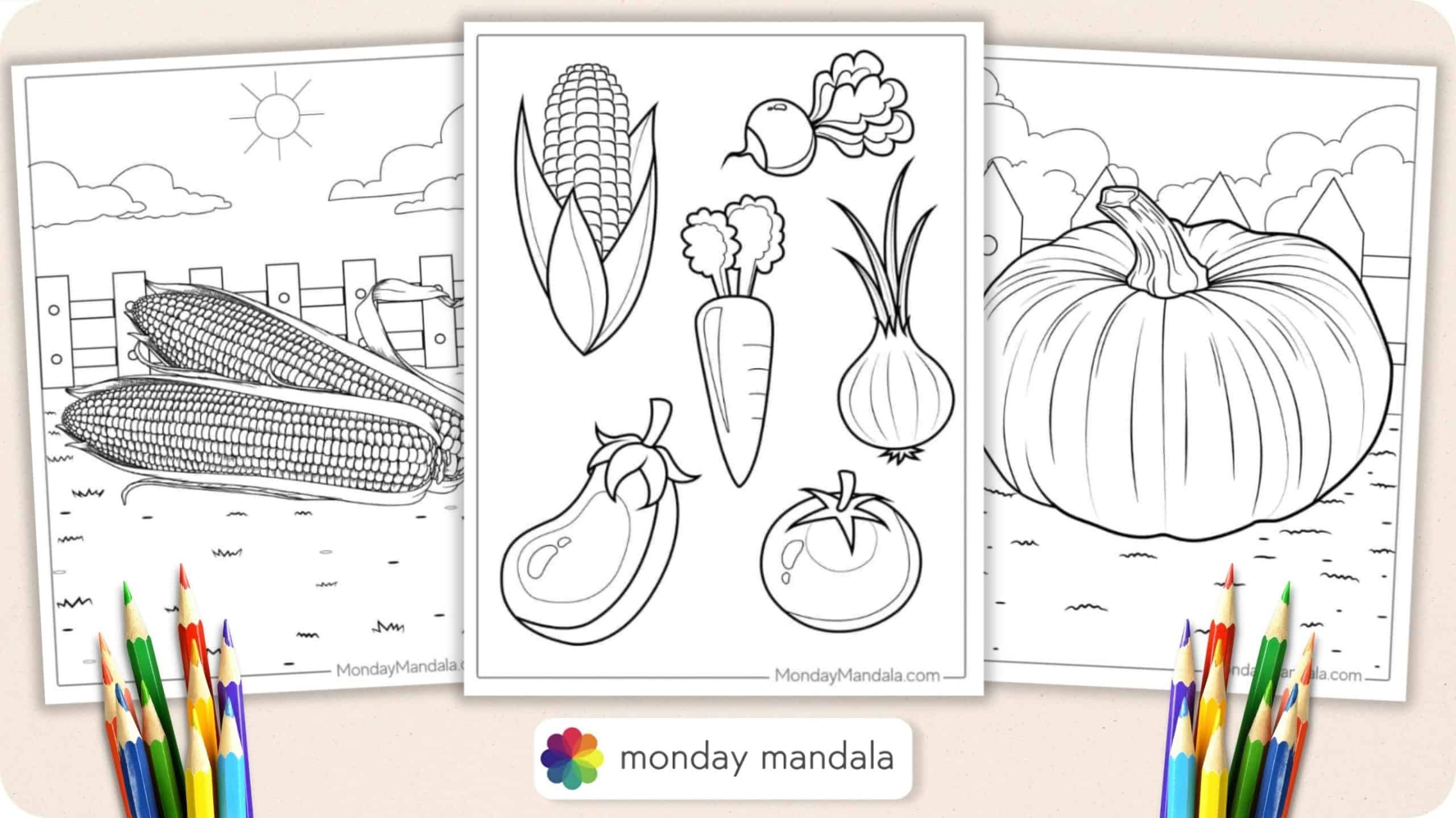 Free Printable Vegetable Worksheet Pages