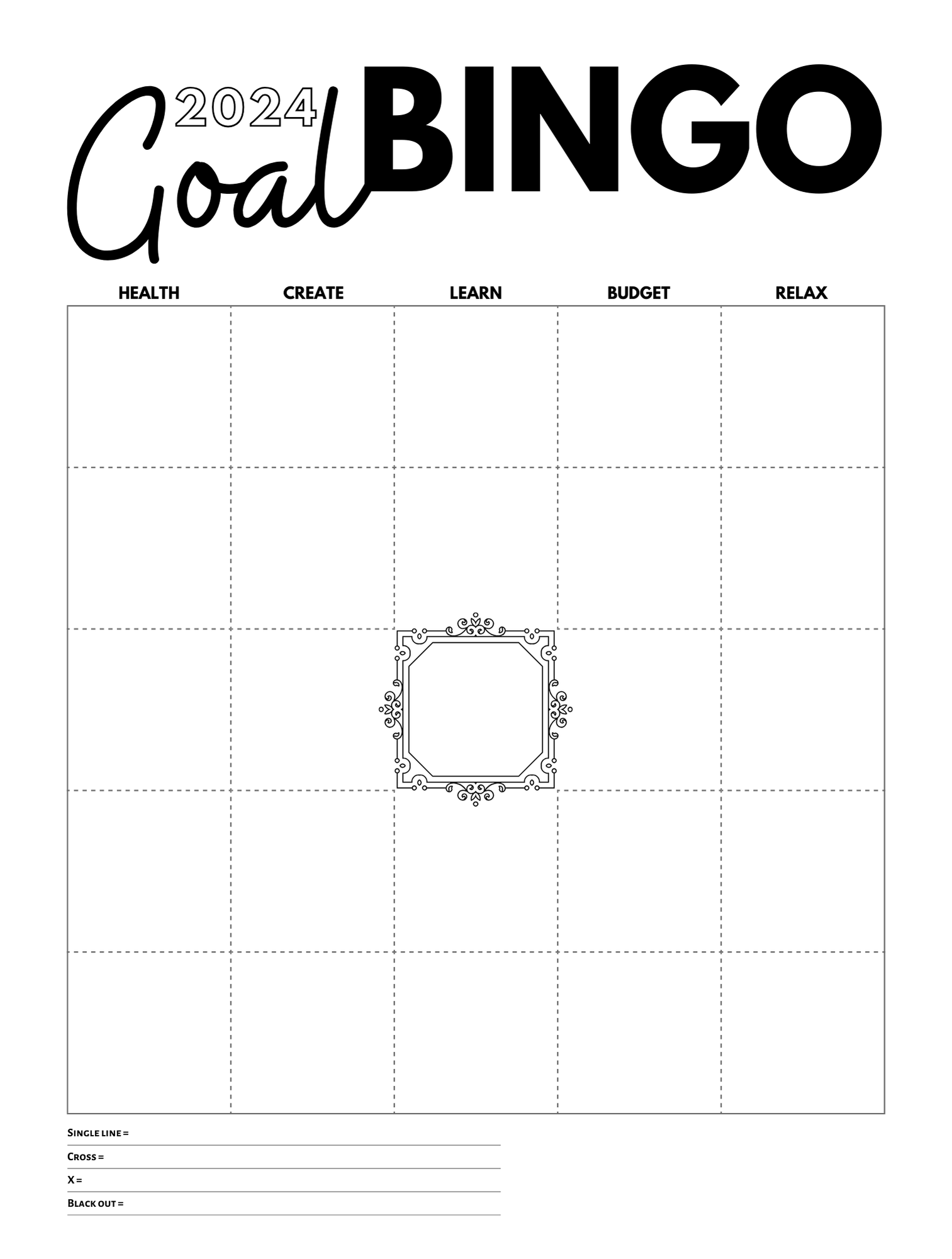 25 Before 2025 Bingo Board Hello Shouho