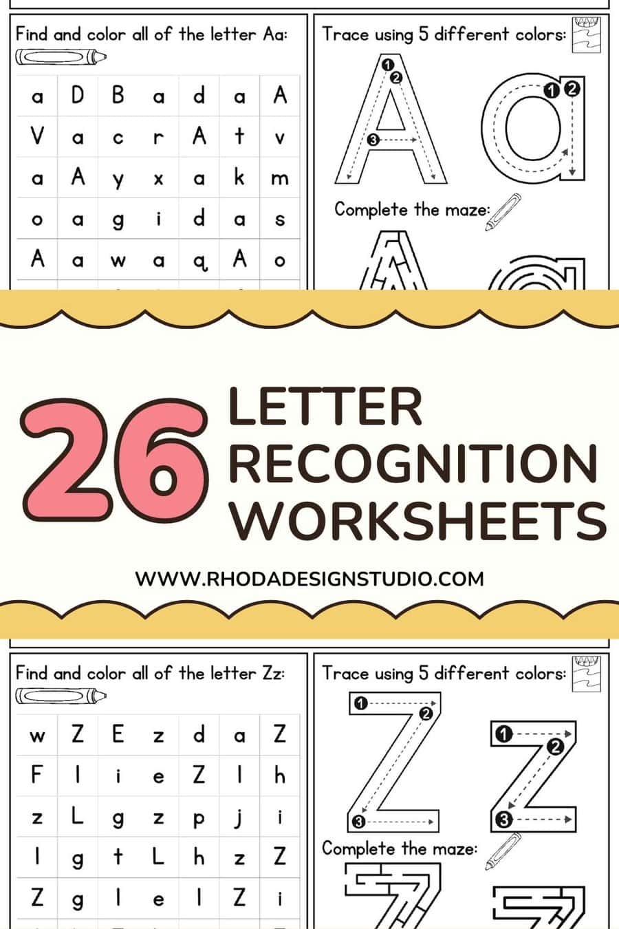 Free Printable Worksheets On Abc Recognition