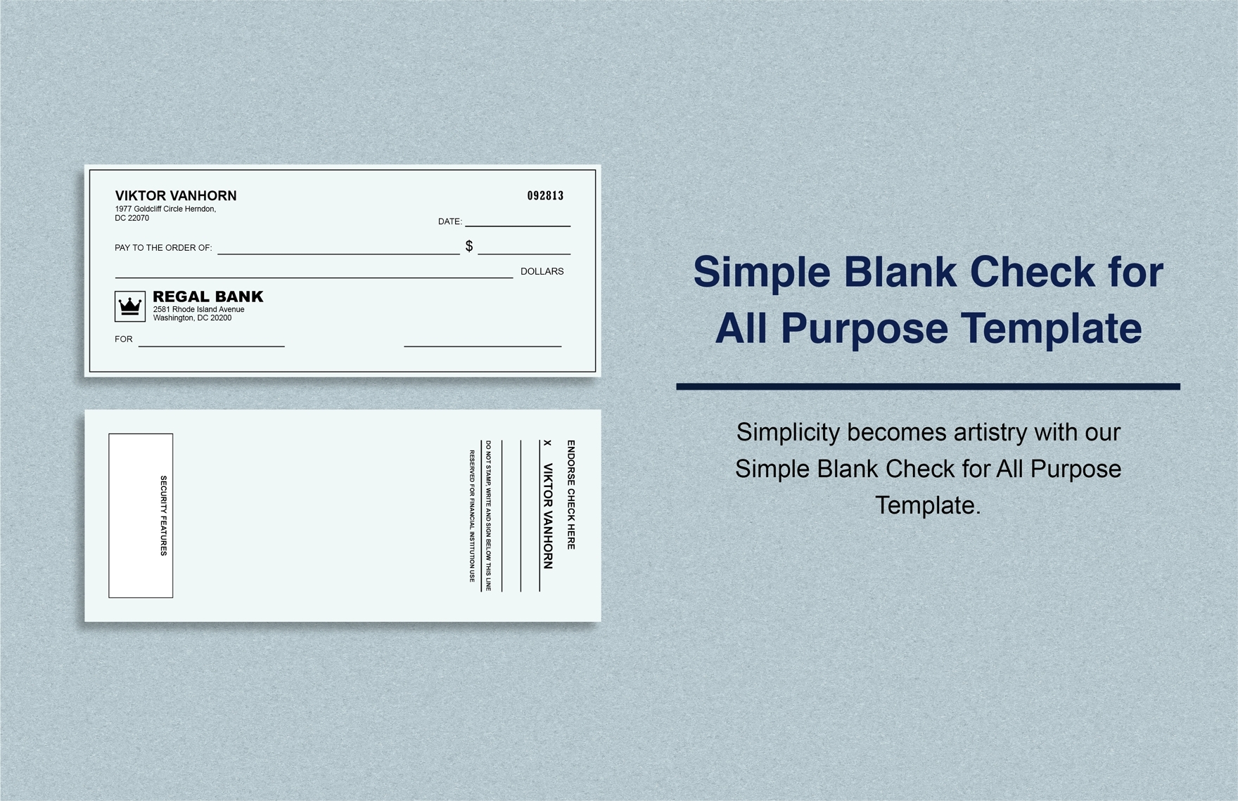 Free Printable Blank Cheque Template