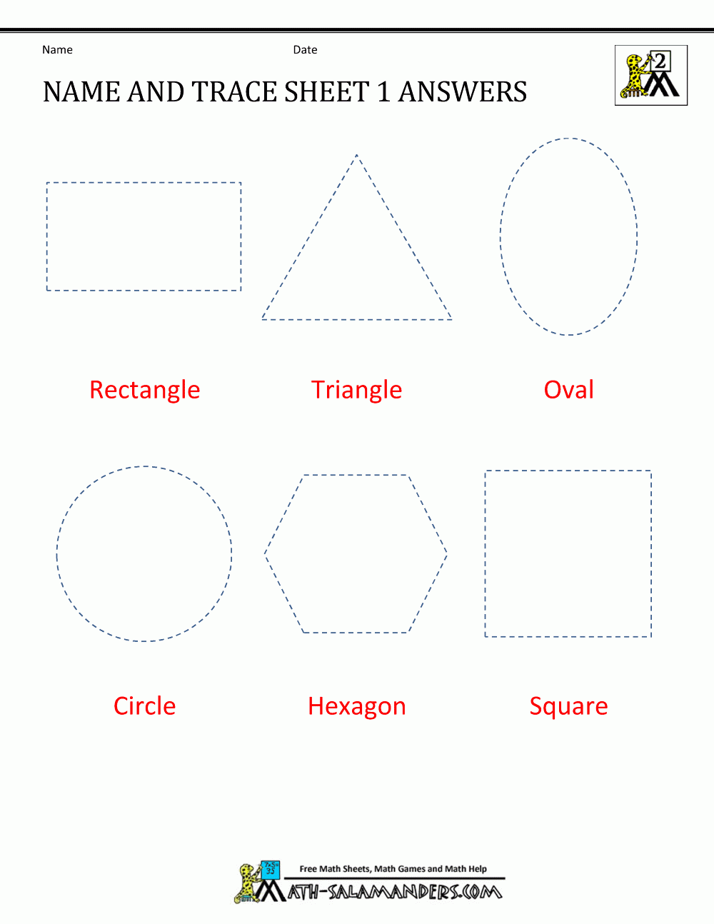 2d Shapes Worksheets