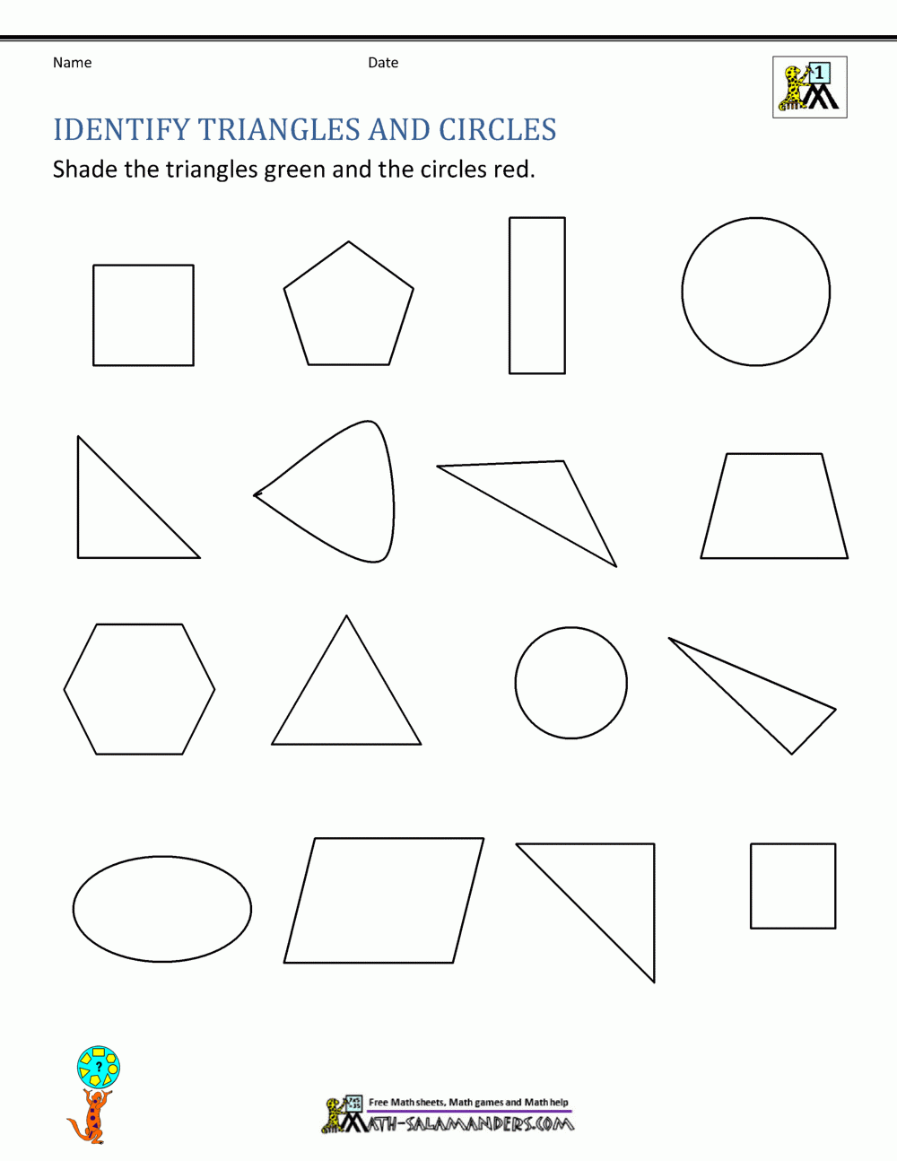 2d Shapes Worksheets