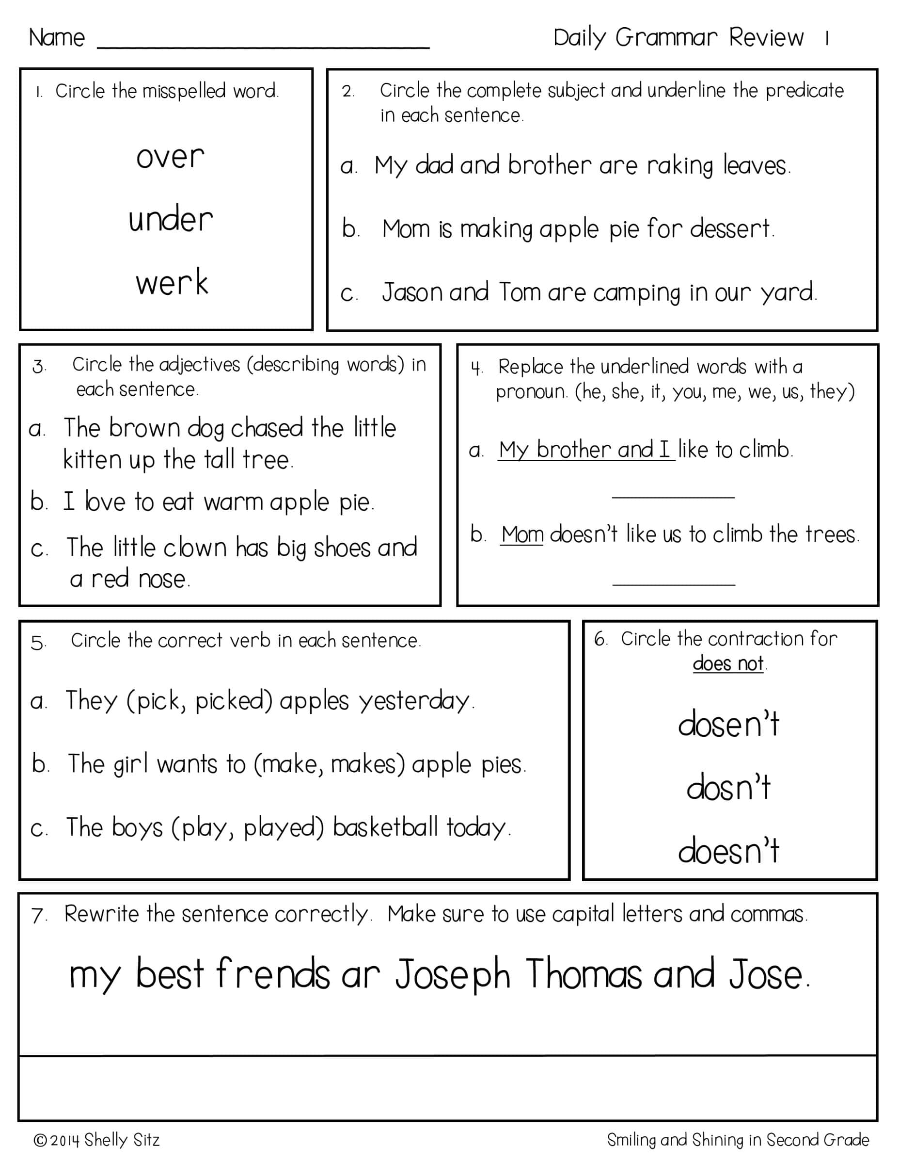 2nd Grade Morning Work Freebies And More Second Grade Teaching Blog