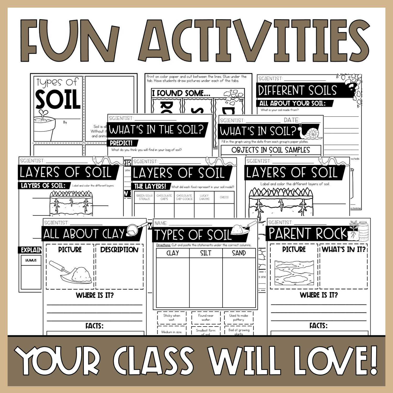 Free Printable Worksheets Parts Of Soil