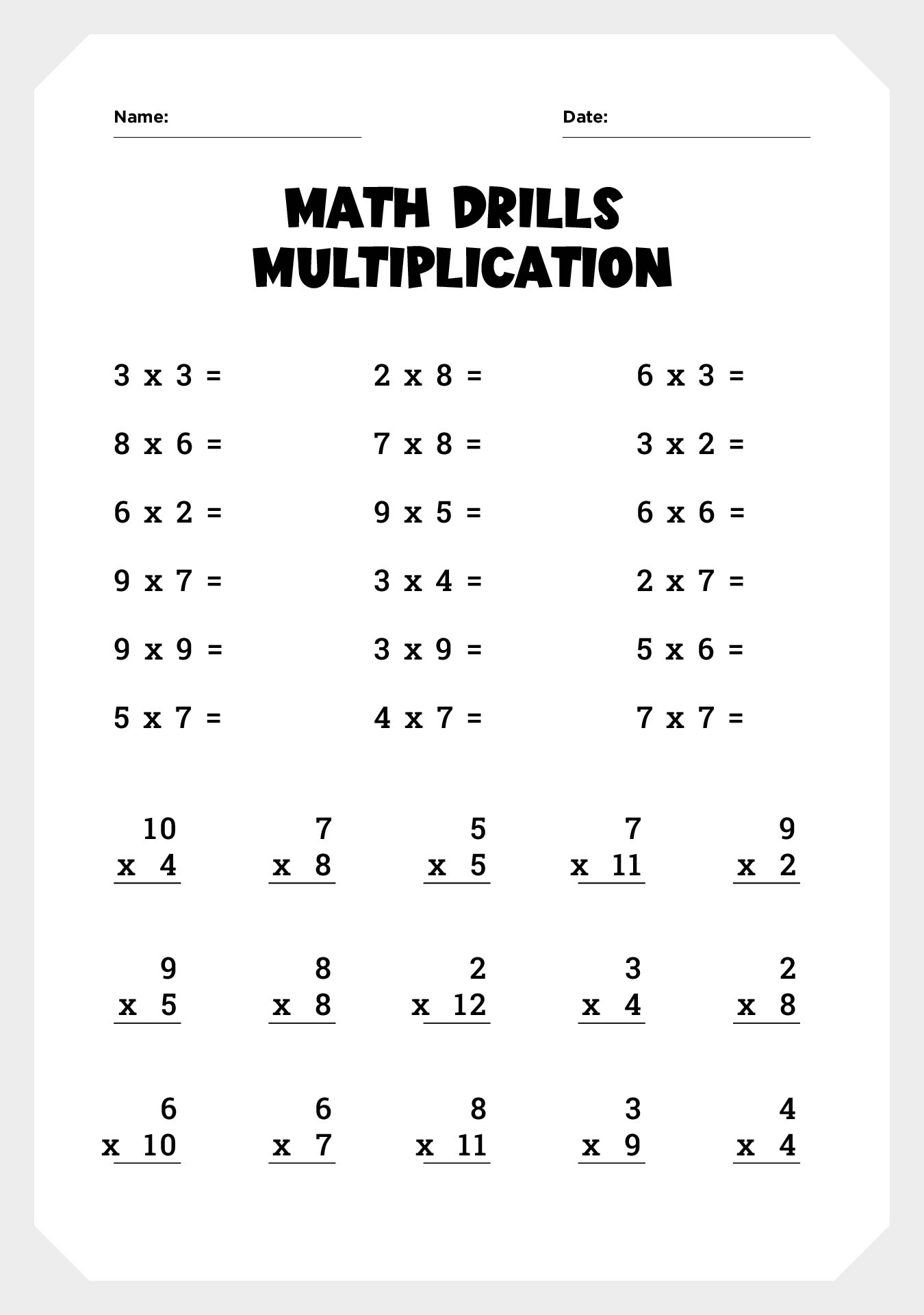 3 Minute Math Drill Addition Worksheets 99Worksheets Worksheets Library