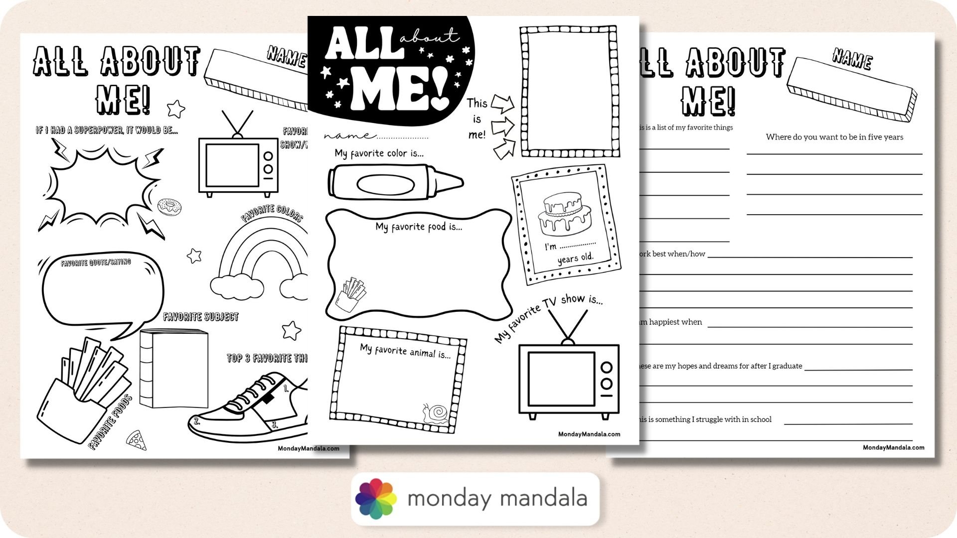 30 All About Me Worksheets Free PDF Printables 
