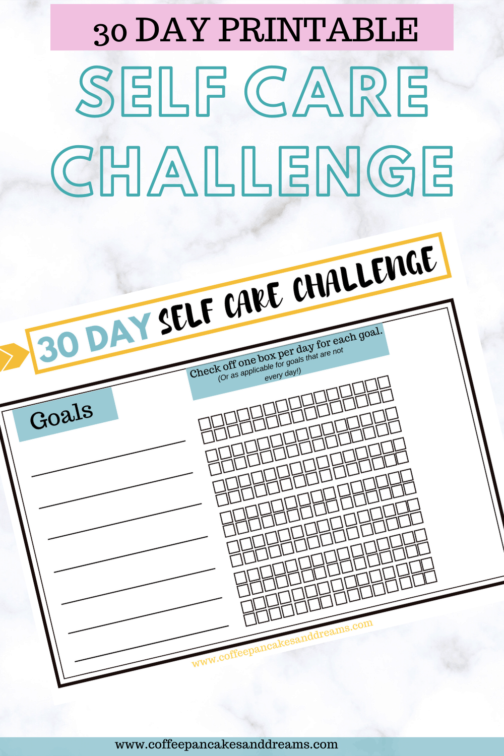 30 Day Self Care Challenge Printable Self Care Worksheets U0026 Ideas Organize By Dreams