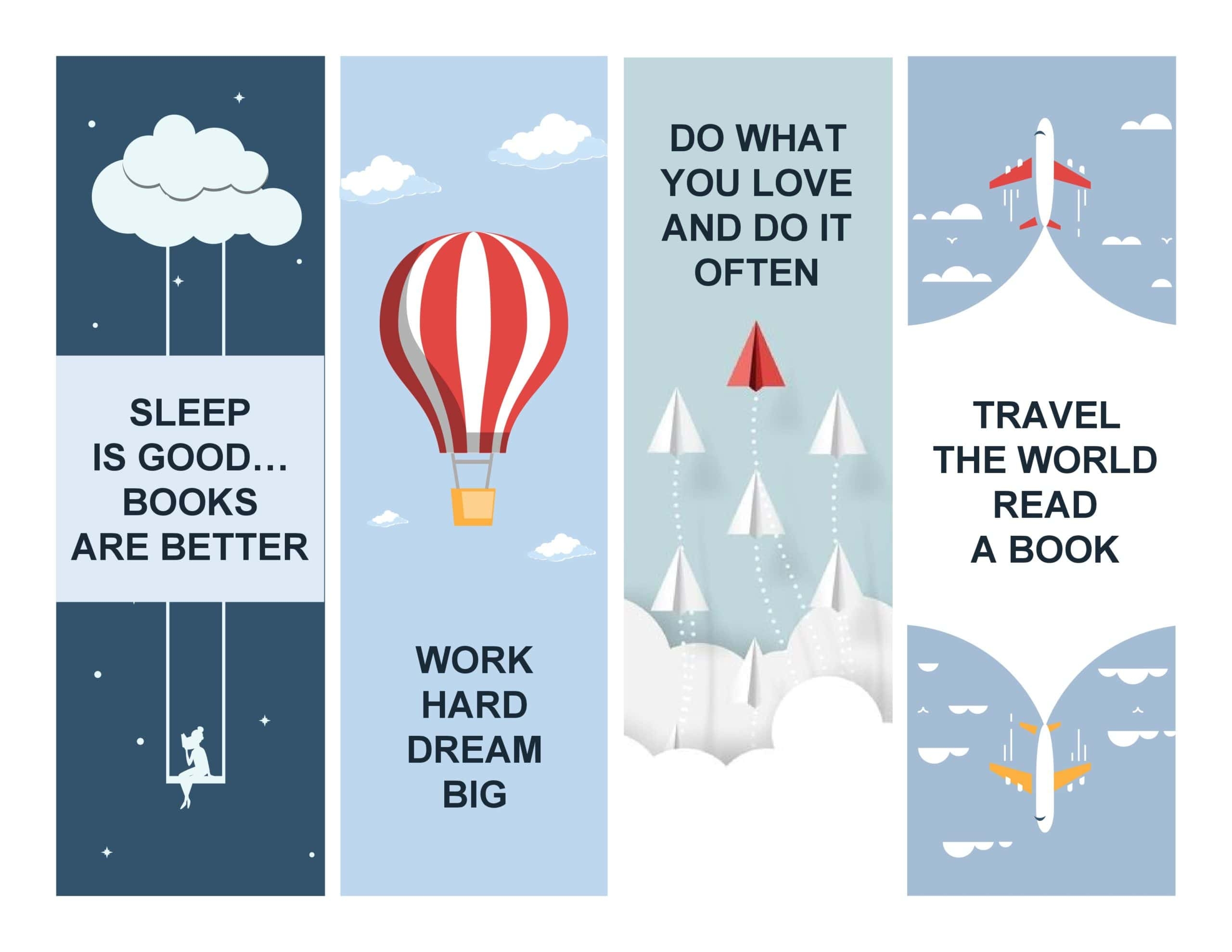 Free Blank Printable Bookmark Template