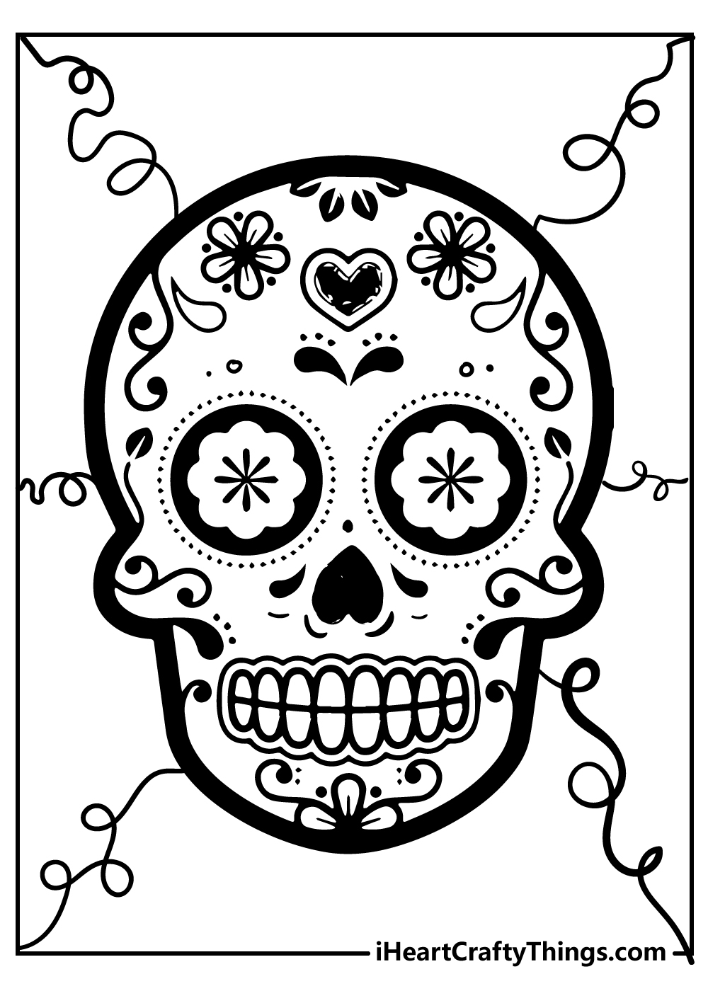 30 Sugar Skull Coloring Pages 100 Free Printables 
