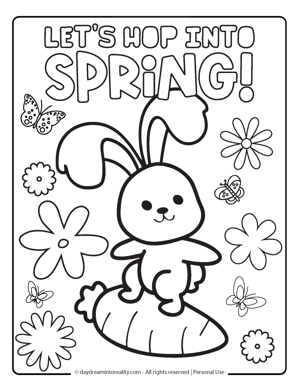 35 Spring Coloring Pages Free PDF Printables Daydream Into 