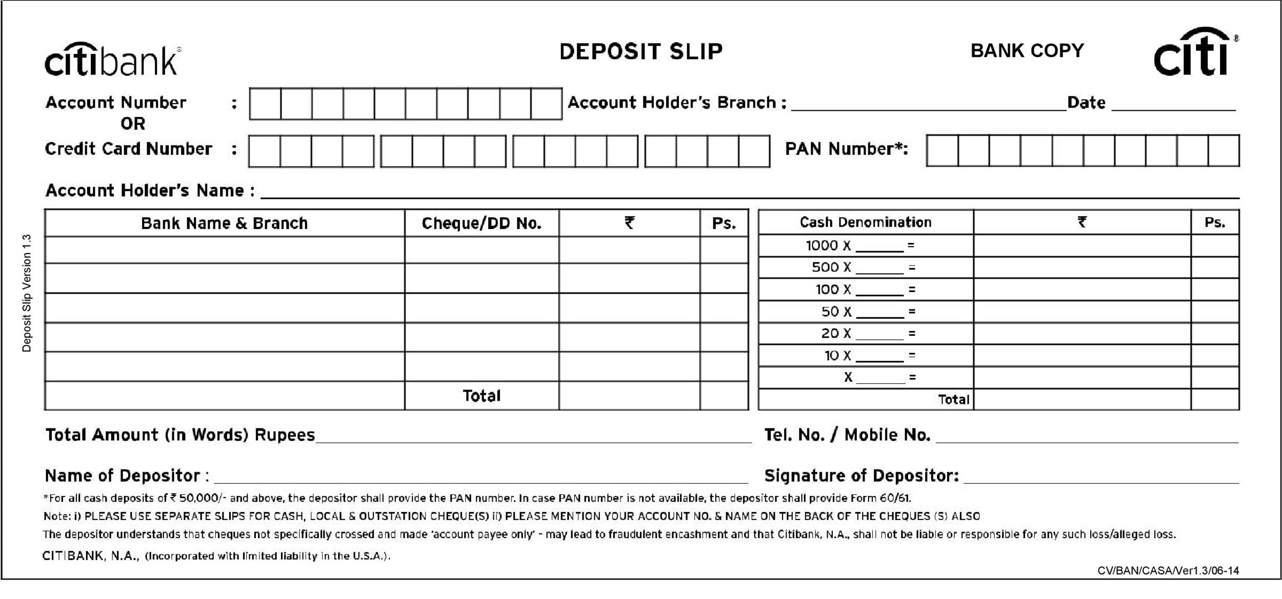 37 Bank Deposit Slip Templates U0026 Examples TemplateLab