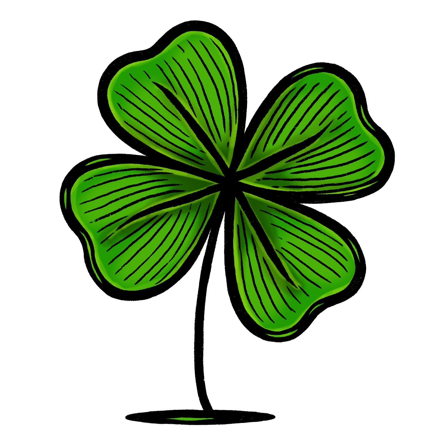 Blank Free Printable Four Leaf Clover