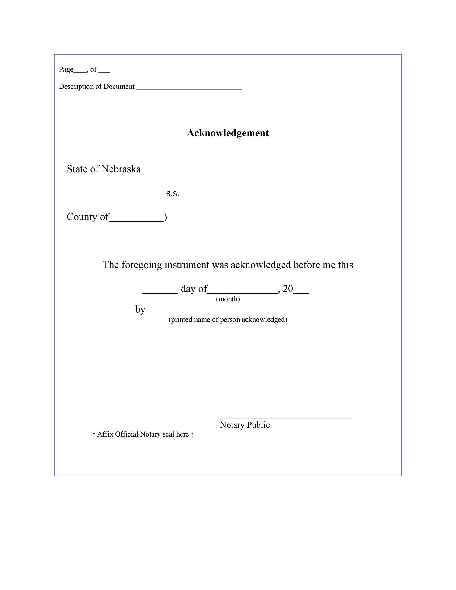 Free Printable Notary Forms Pdf