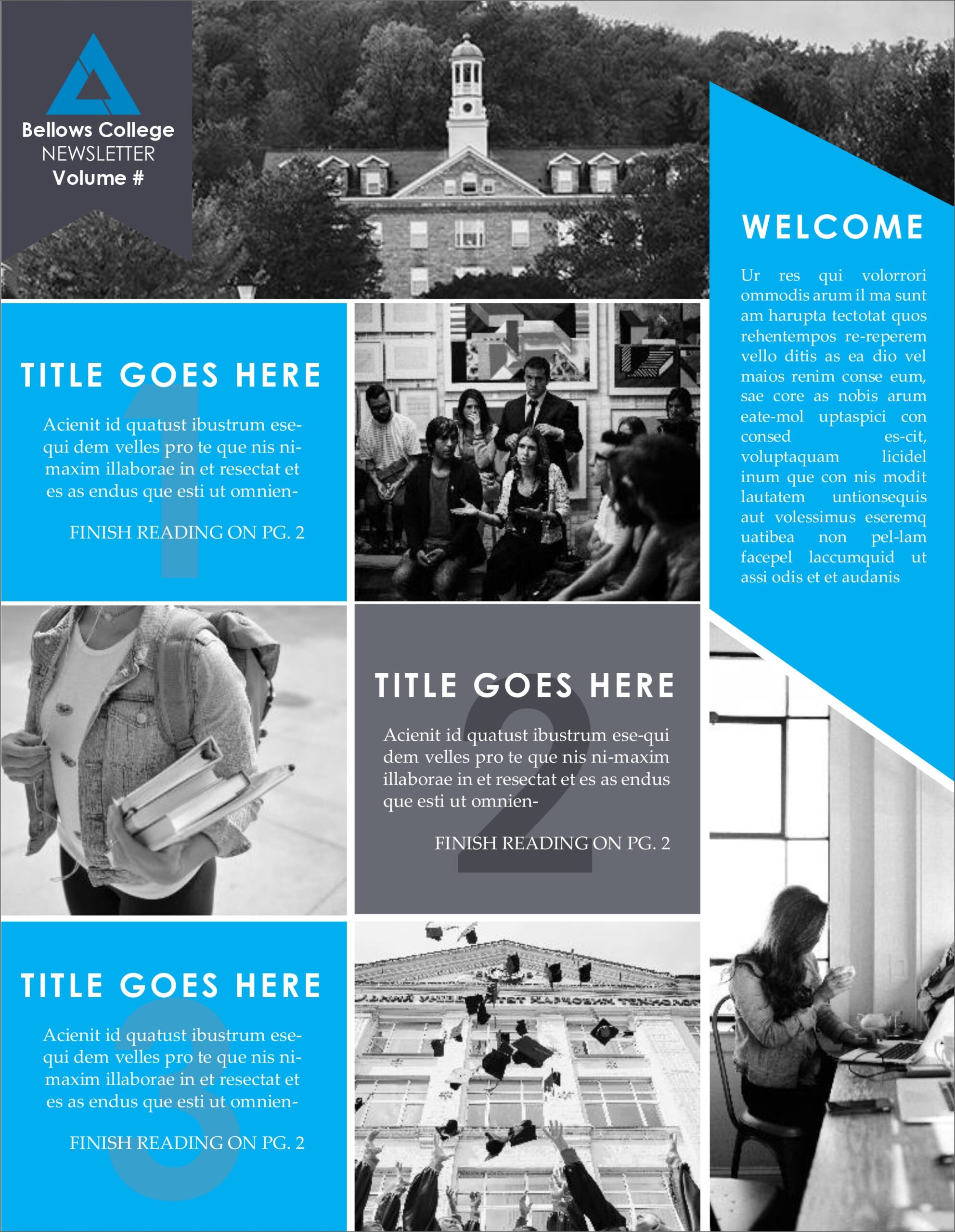 Blank Free Printable Newsletter Templates