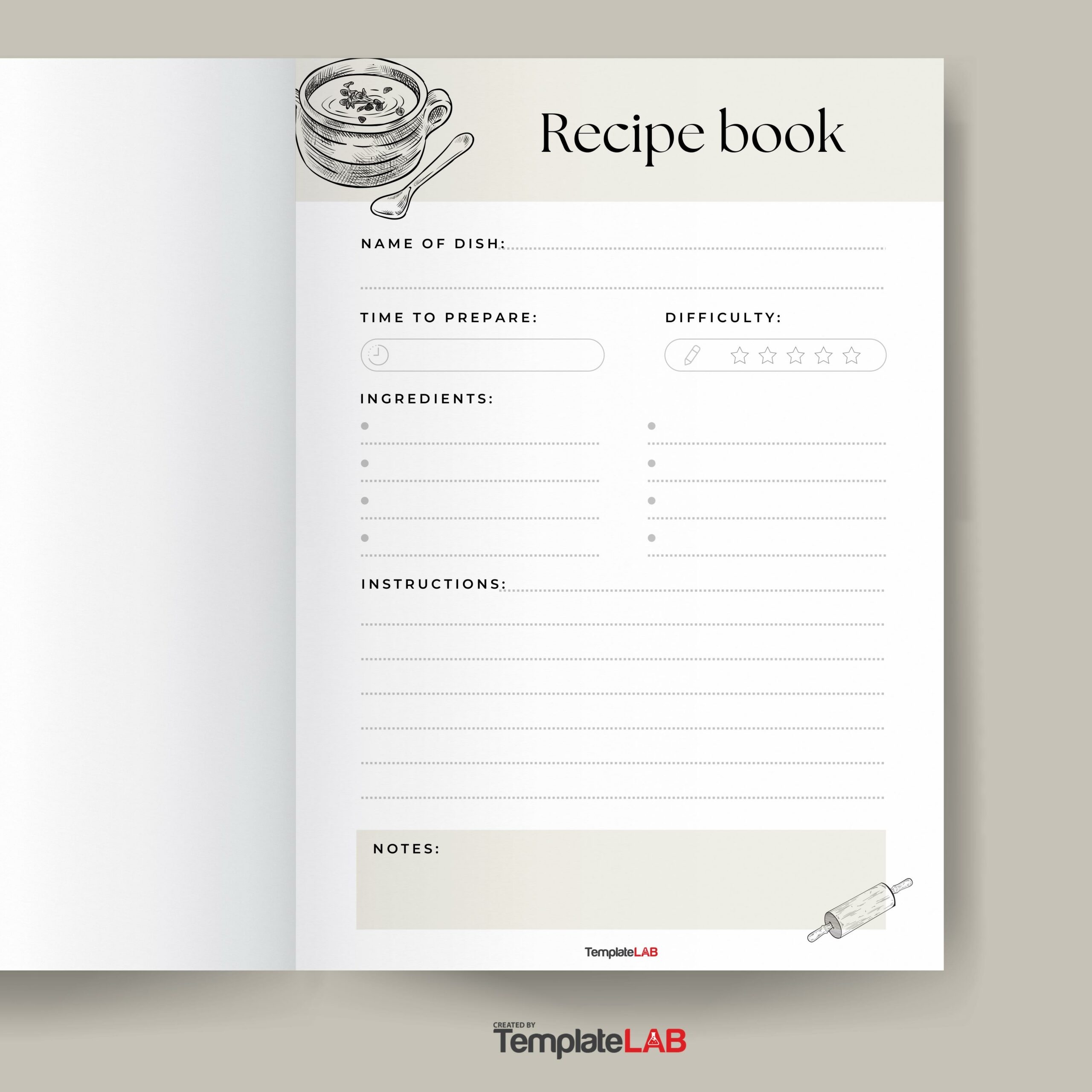 Blank Recipe Book Free Printable