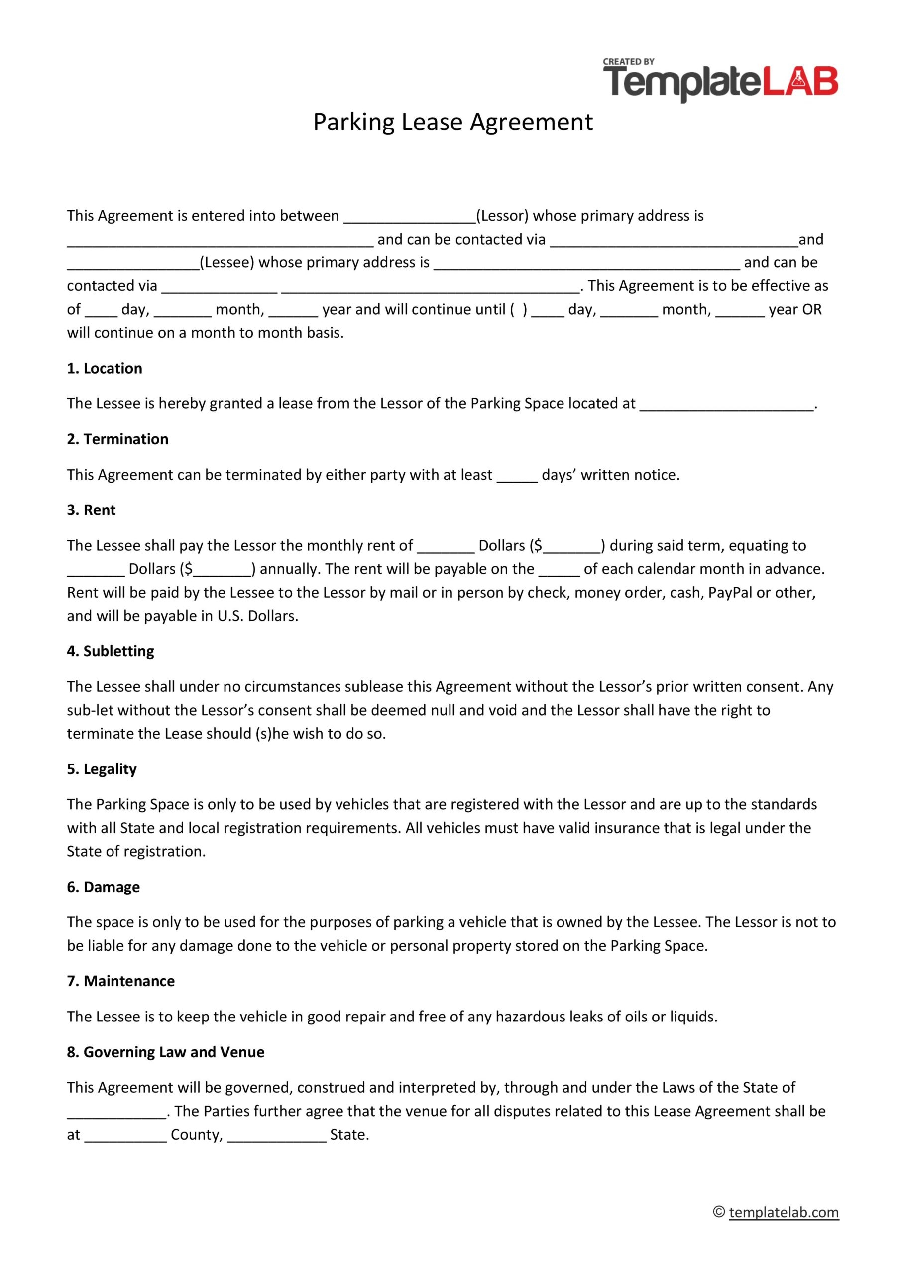 44 Free Residential Lease Agreement Templates Word PDF 44 Free Residential Lease Agreement Templates Word PDF
