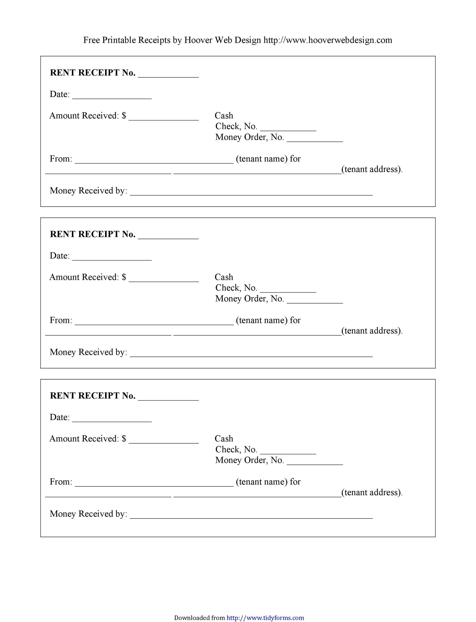 49 Printable Rent Receipts Free Templates TemplateLab