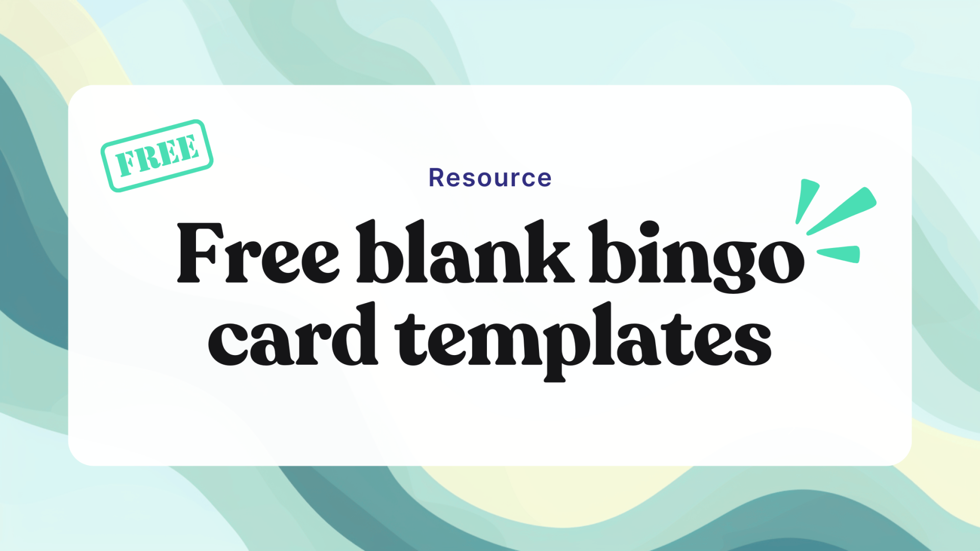 Free Printable Blank Bingo Card 5x5
