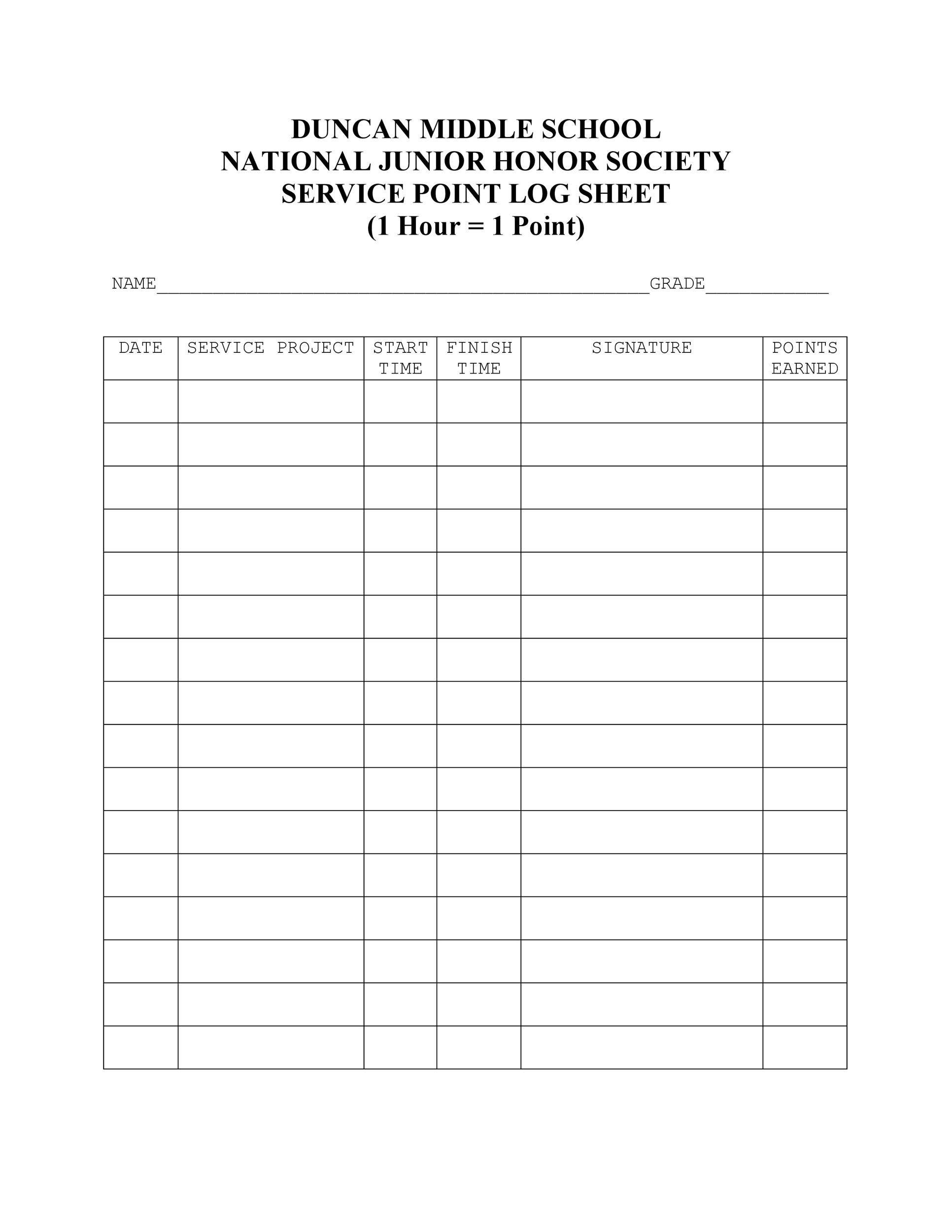 50 Printable Log Sheet Templates Direct Download TemplateLab