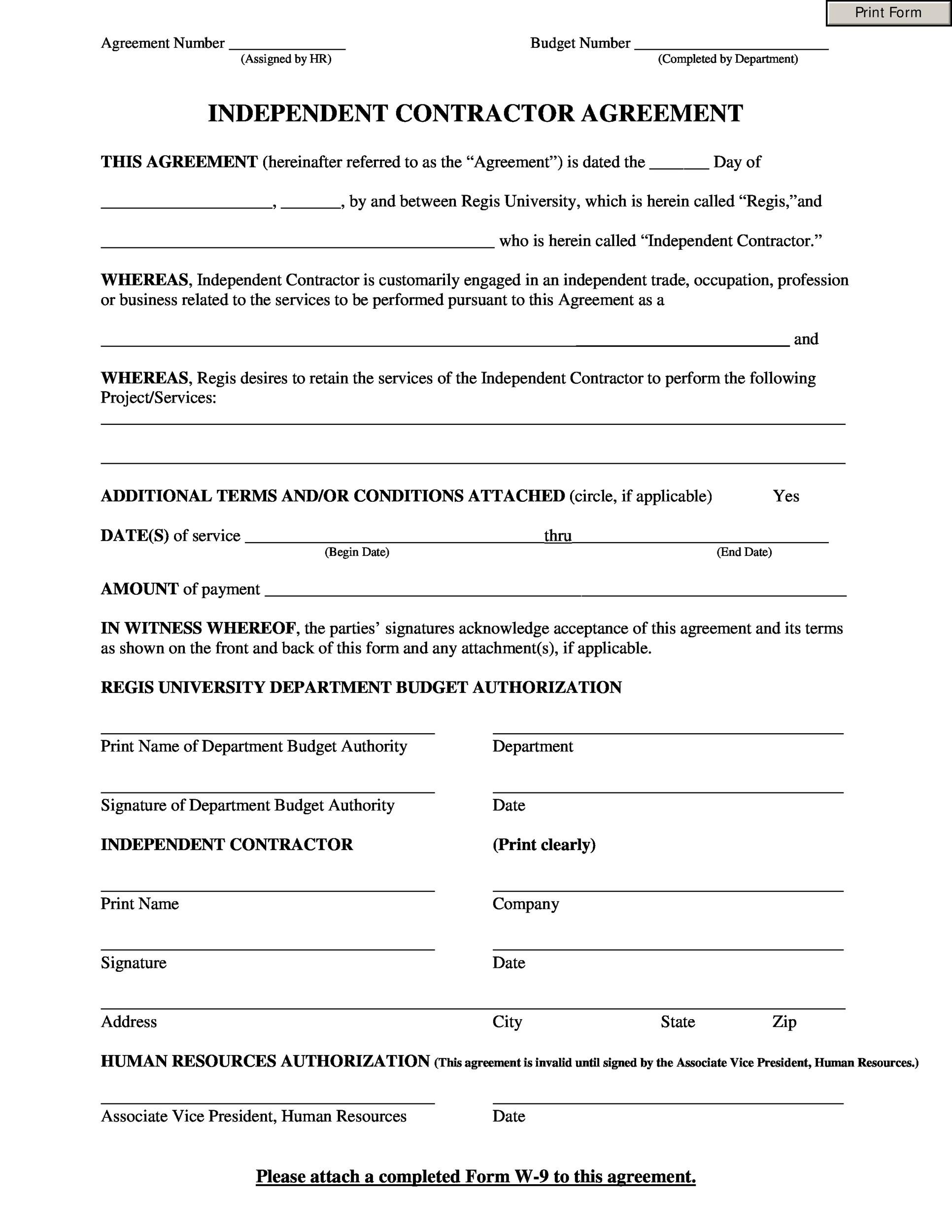 50 Simple Independent Contractor Agreement Templates FREE 