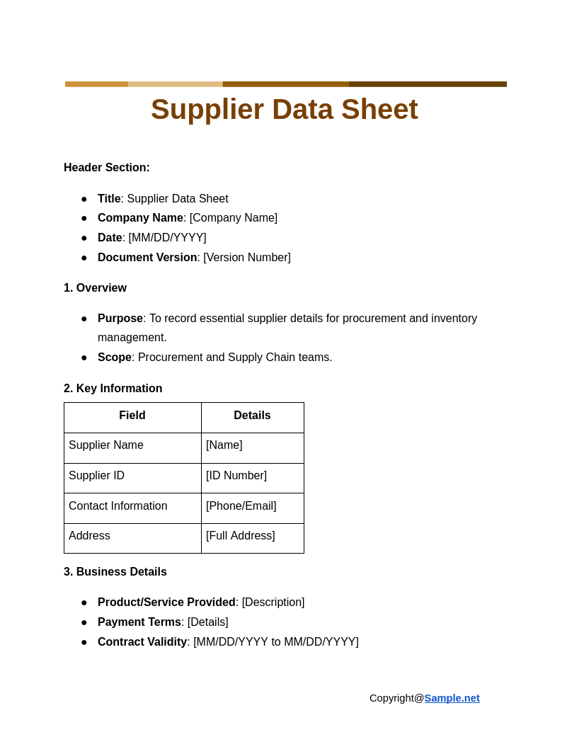 51 FREE Data Sheet Samples To Download