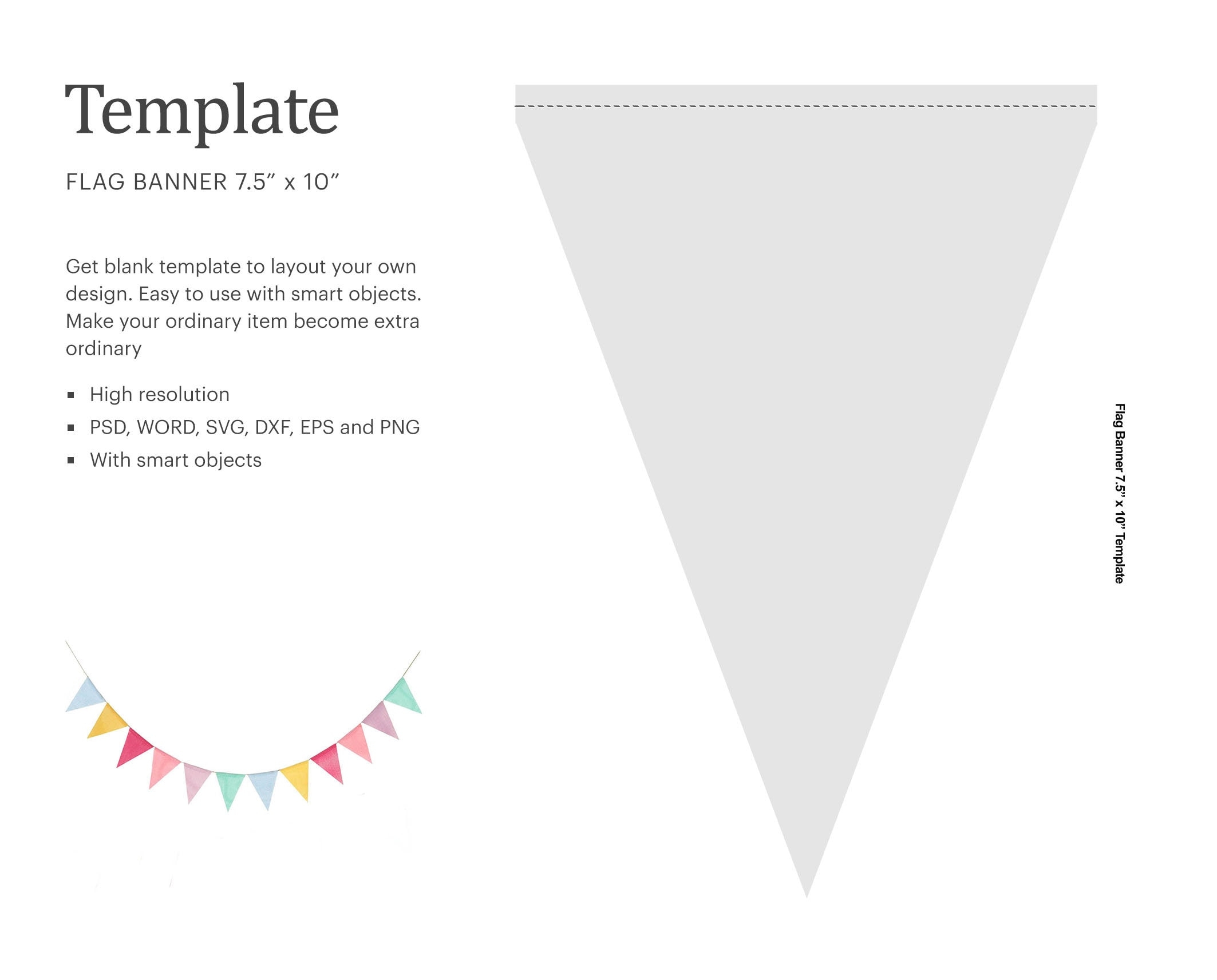 Blank Printable Pennant Template Free