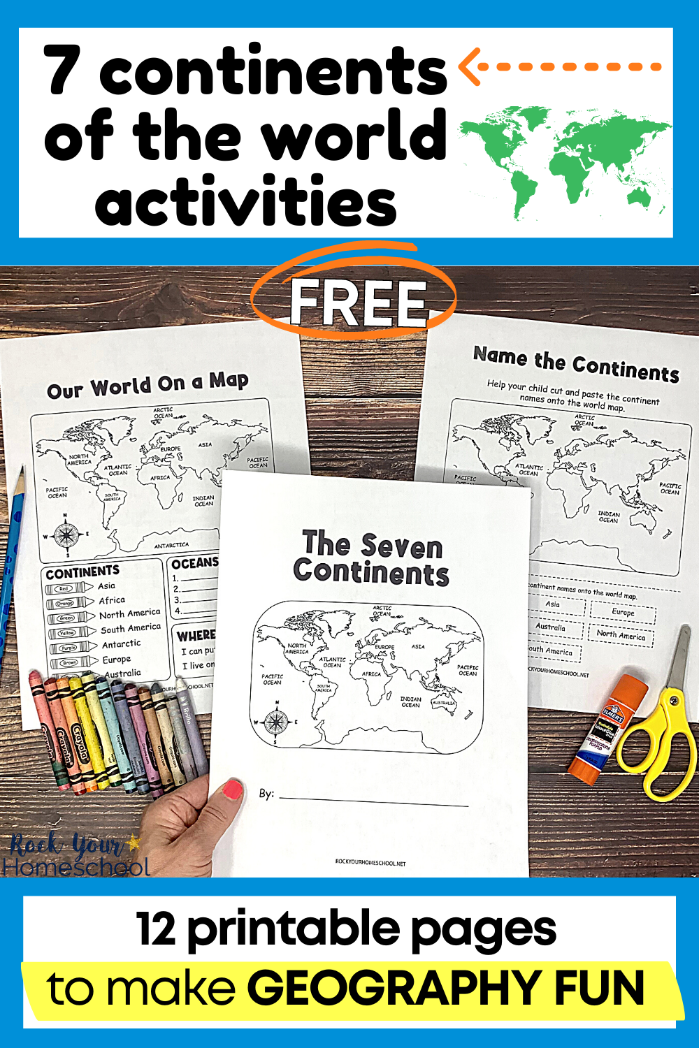 7 Continents Printable Activities For Geography Fun Free 