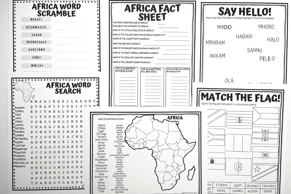 7 Free Africa Worksheets For Middle School Geography Printables 7 Free Africa Worksheets For Middle School Geography Printables
