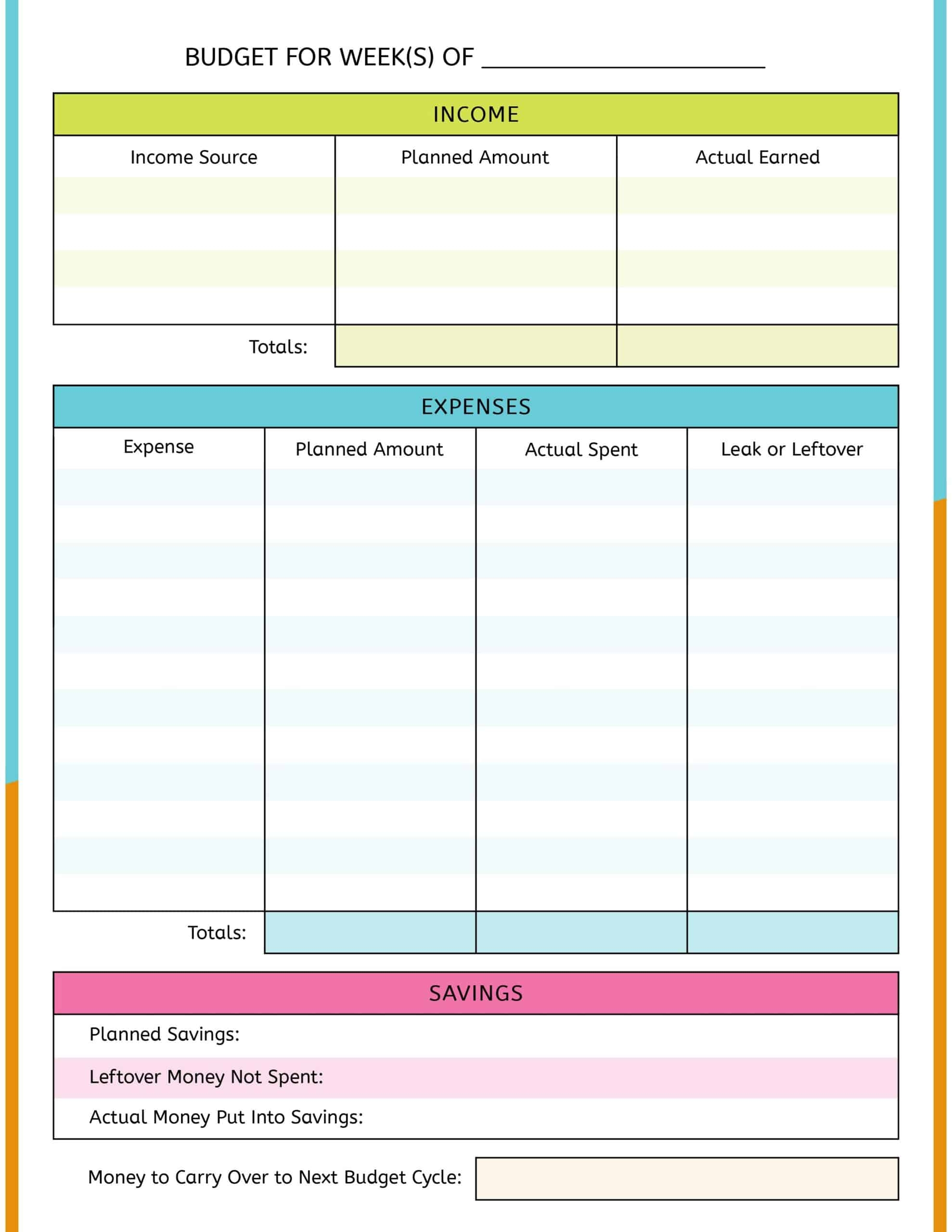 Free Printable Teaching Budgeting Worksheets Free Printable Teaching Budgeting Worksheets
