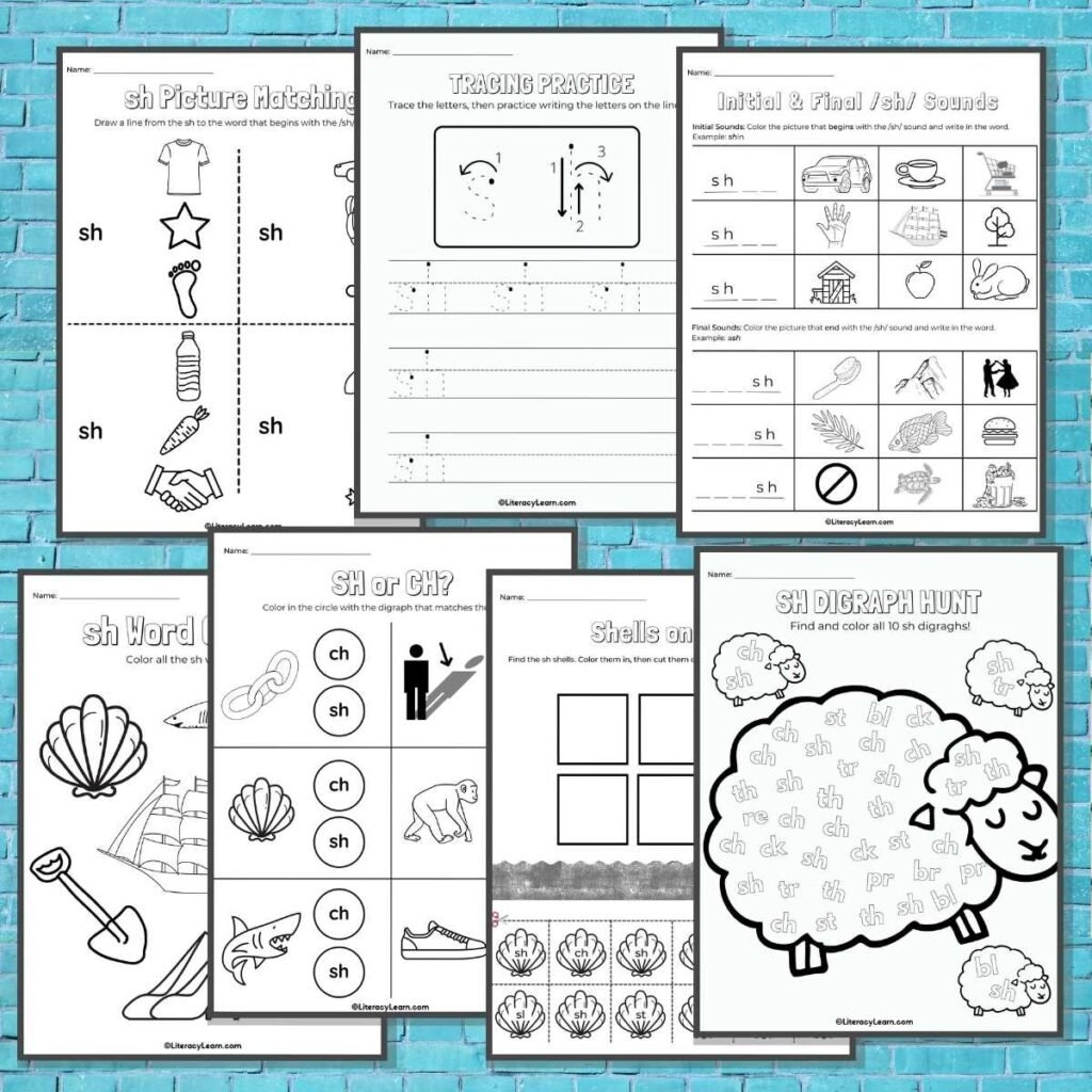 7 SH Worksheets For Digraph Learning Literacy Learn