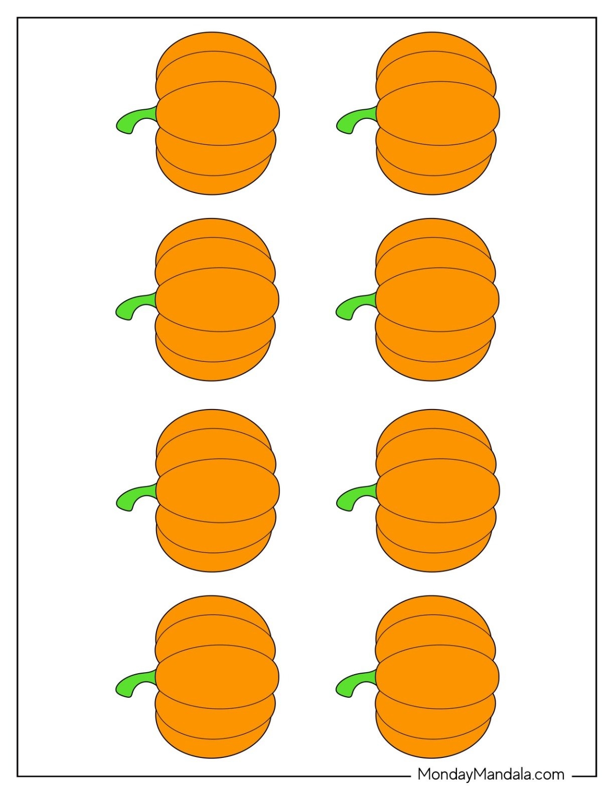 Free Blank Pumpkin Printable