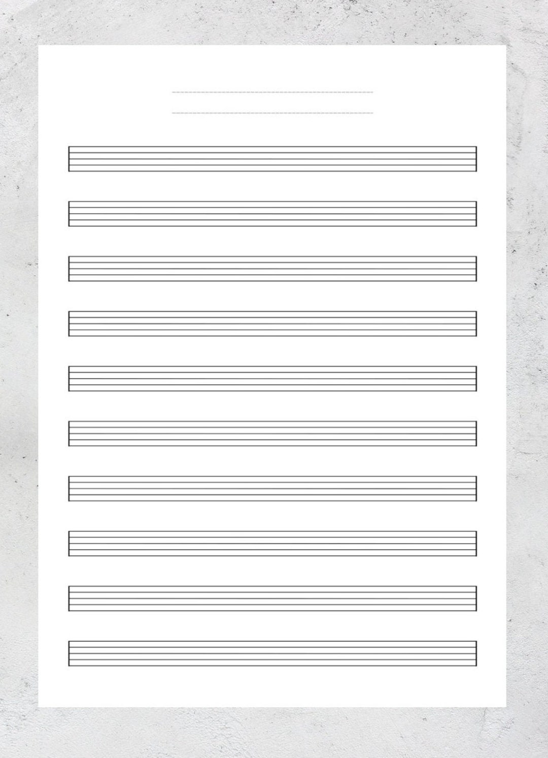 A4 Blank Sheet Music US Letter Printable Sheet Music 
